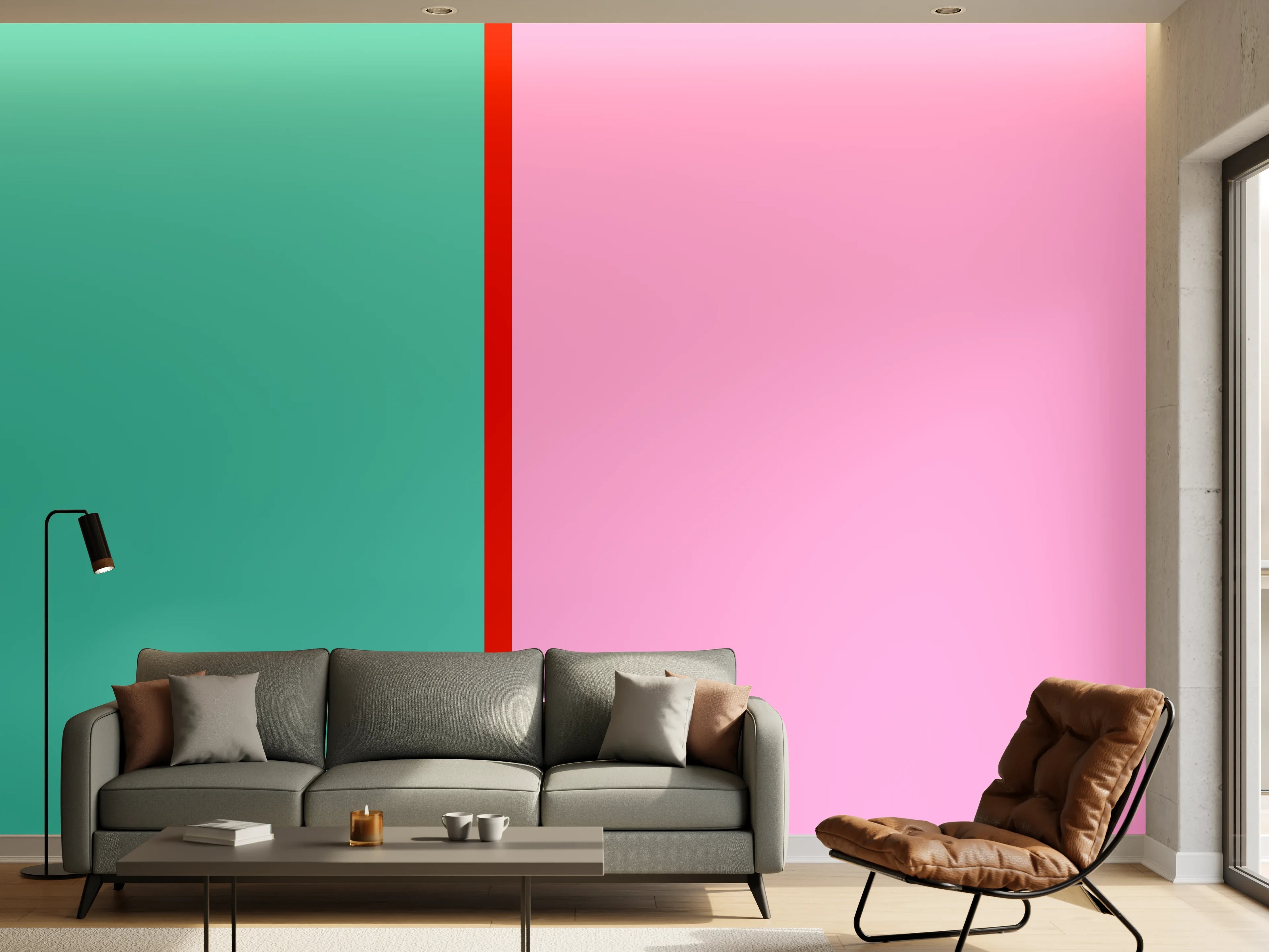 Wandverkleidung Wohnzimmer - The Springs - Easy Vertikal - Peony