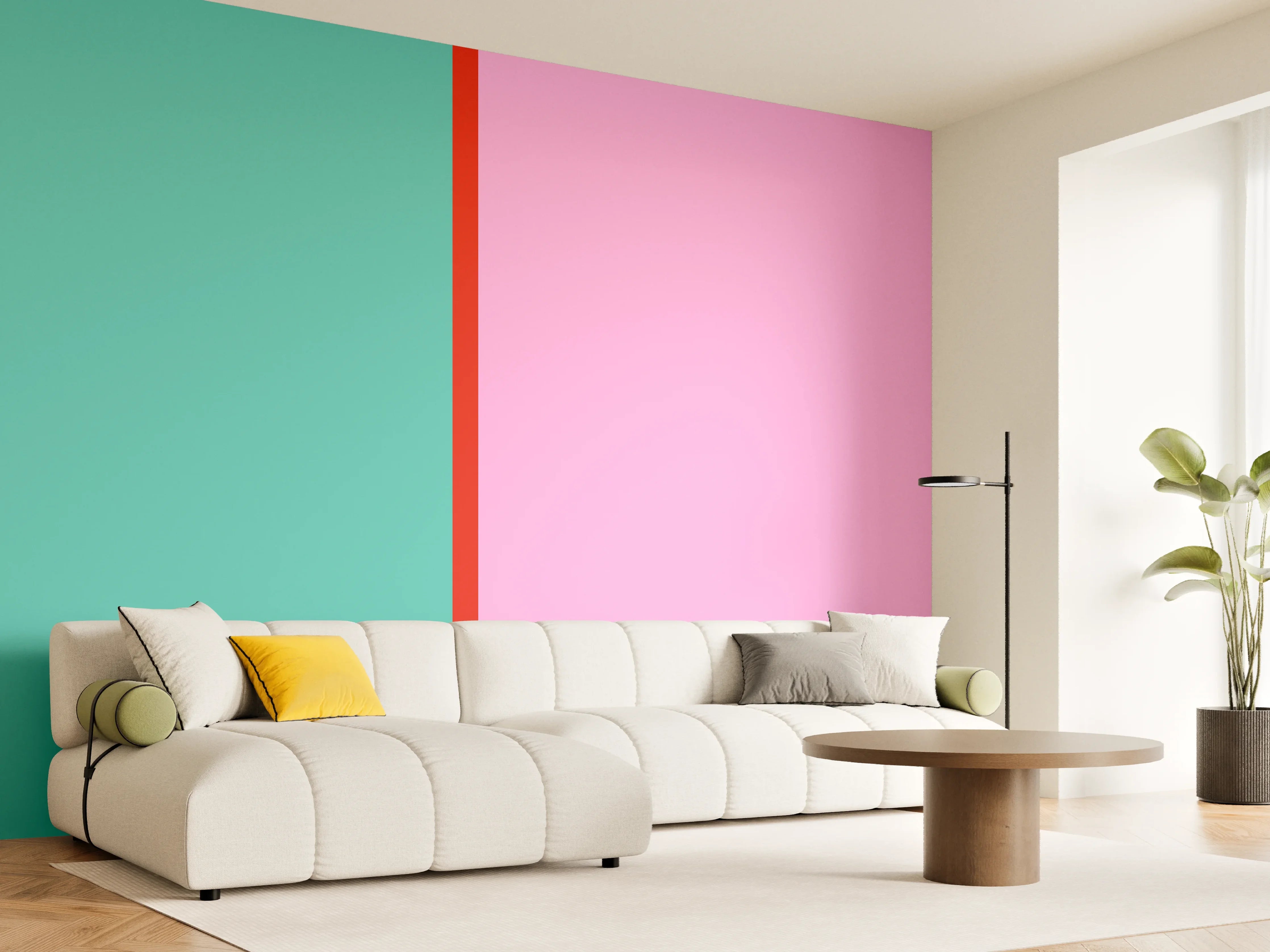 Wandverkleidung Wohnzimmer - The Springs - Easy Vertikal - Peony