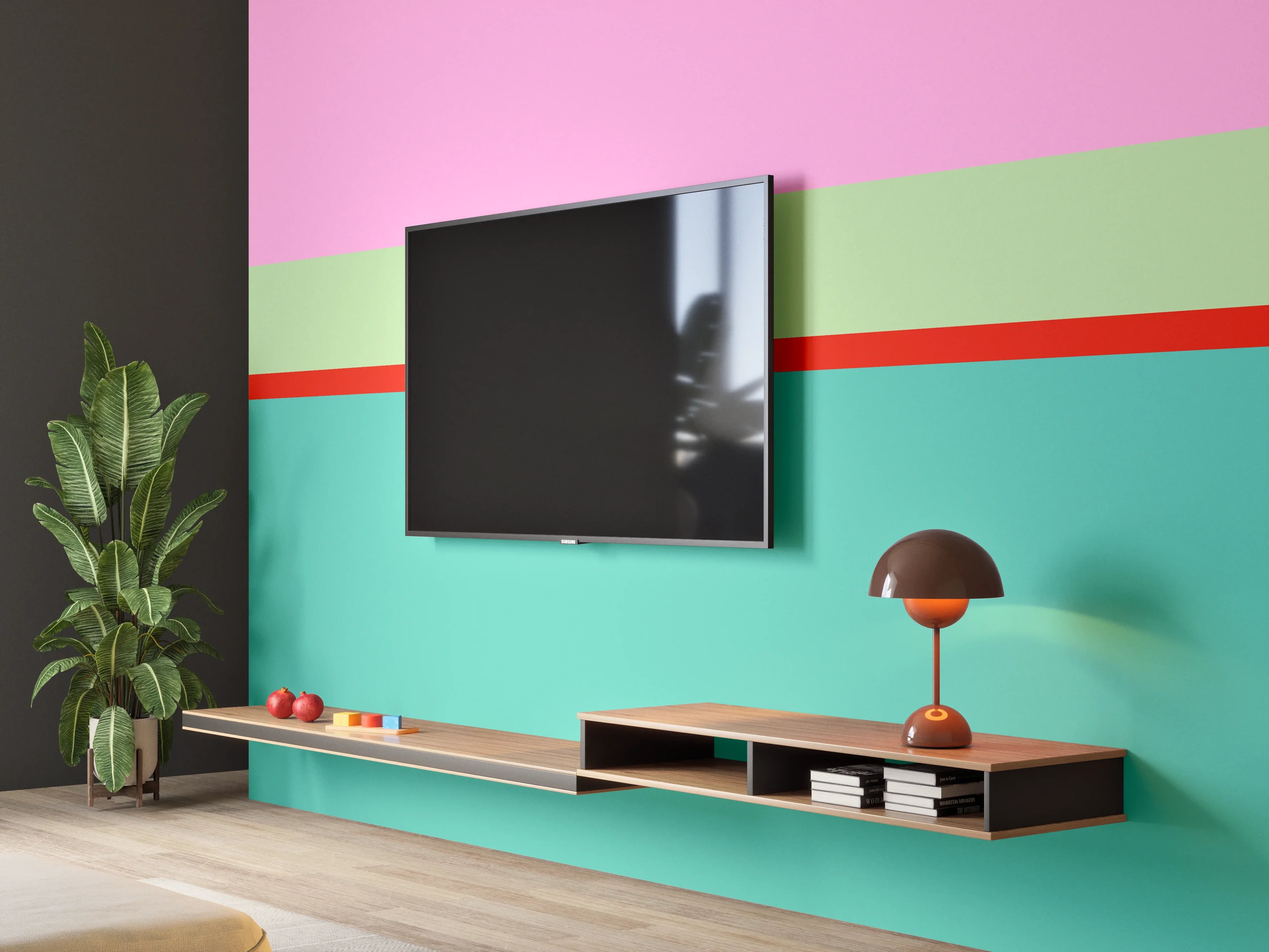 Wandverkleidung Wohnzimmer - The Springs - Horizontal - Peony