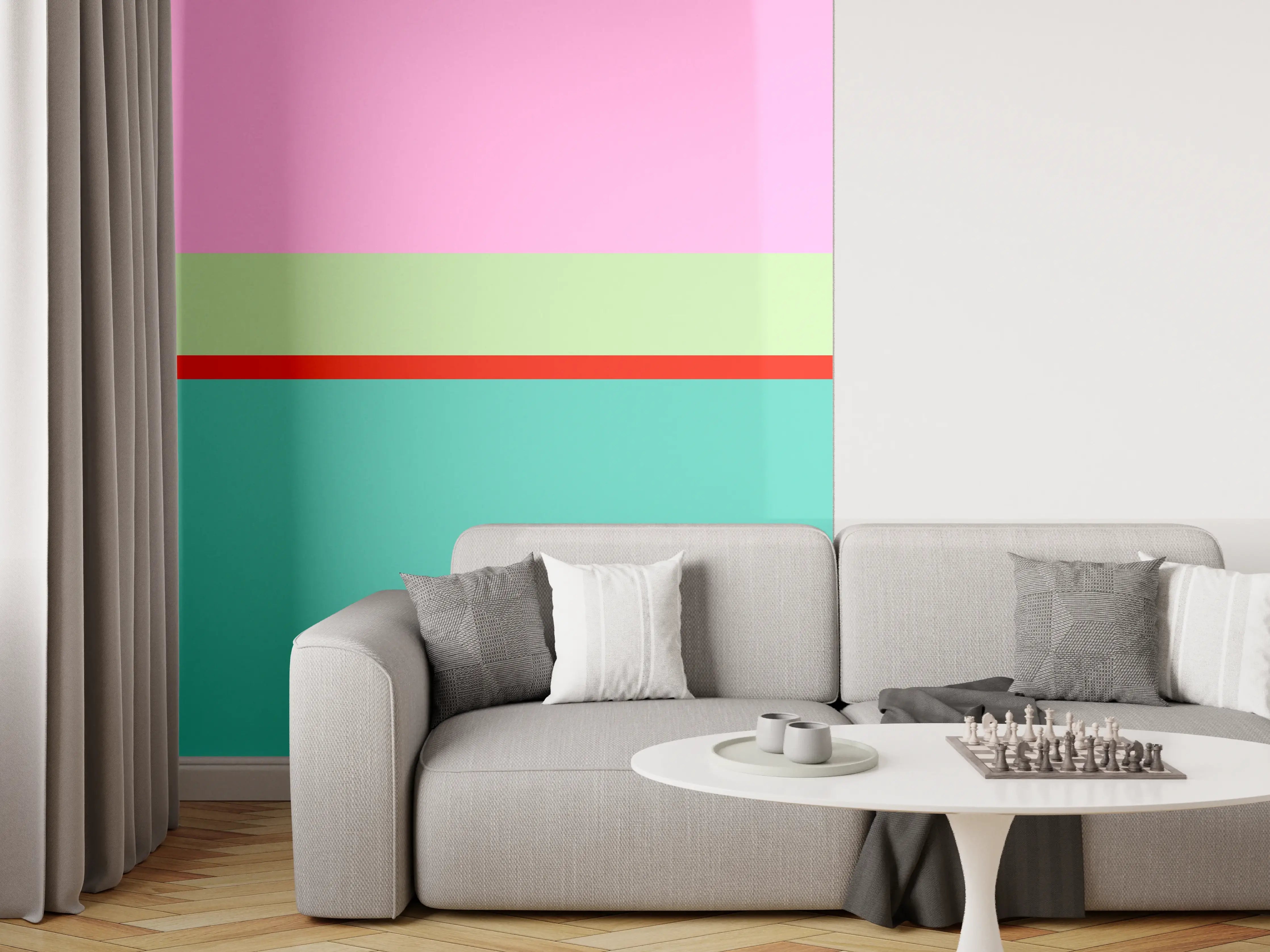 Wandverkleidung Wohnzimmer - The Springs - Horizontal - Peony