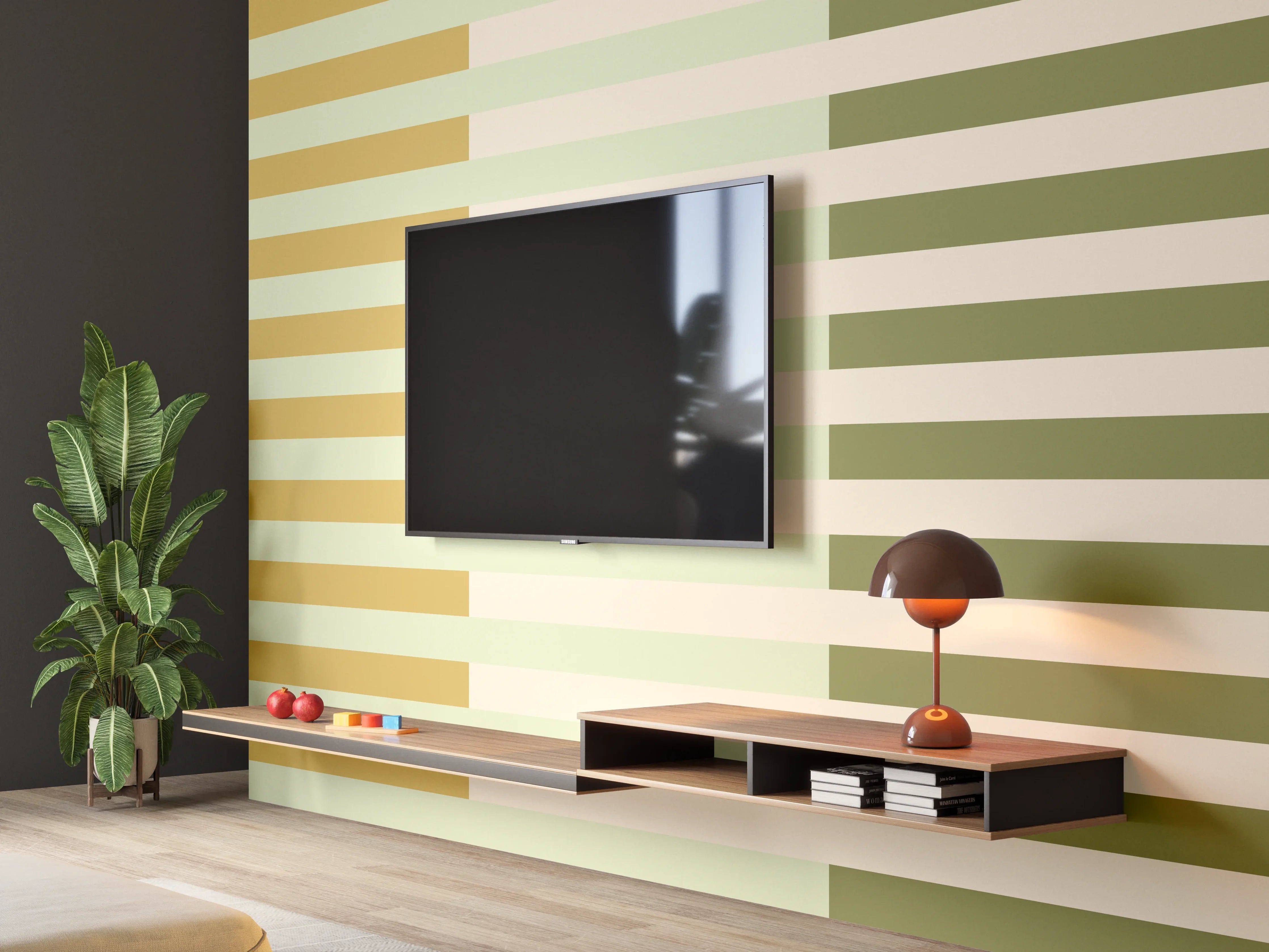 Wandverkleidung Wohnzimmer - The Springs - Multy Stripes - Birch