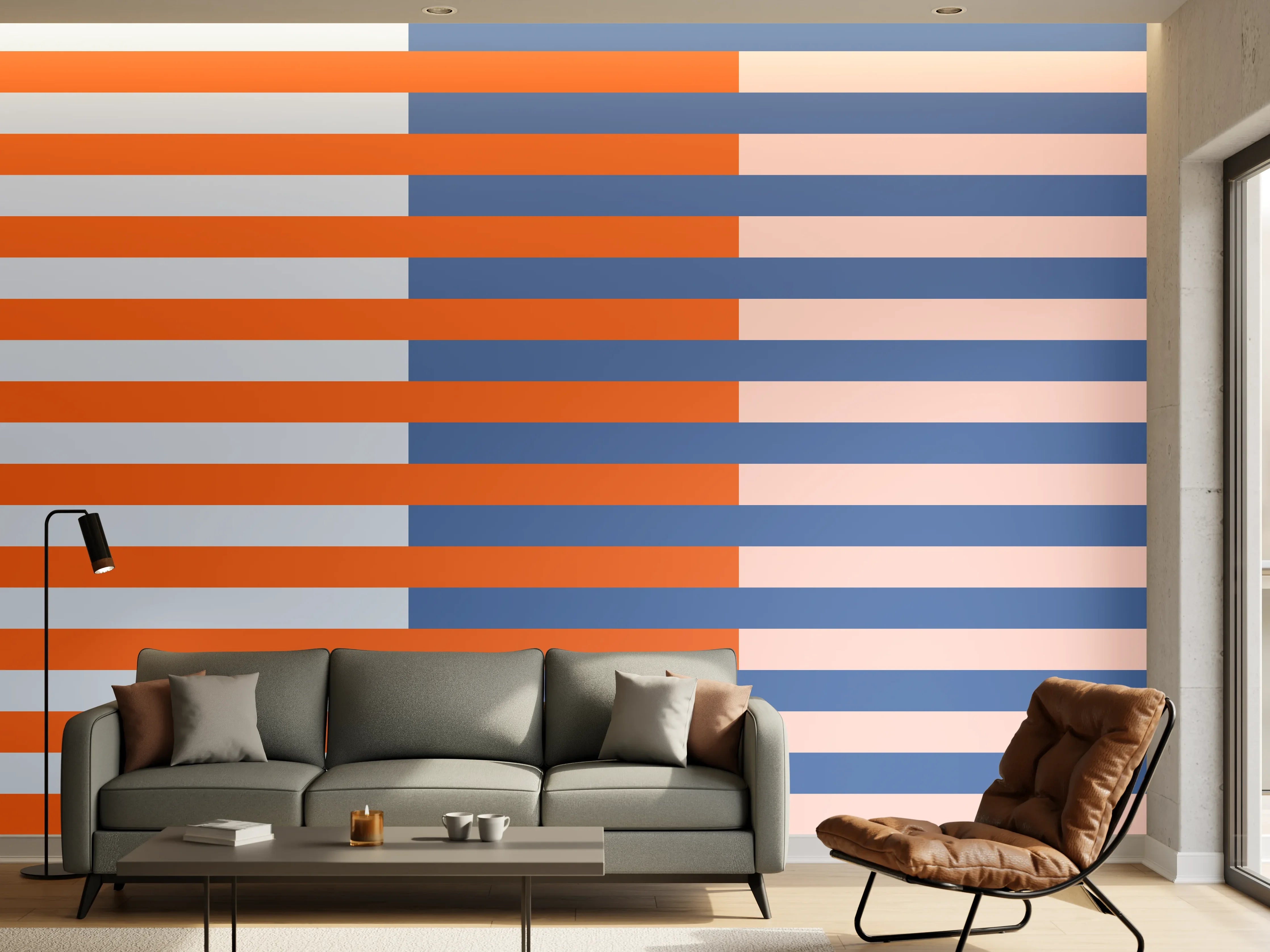 Wandverkleidung Wohnzimmer - The Springs - Multy Stripes - Crocus