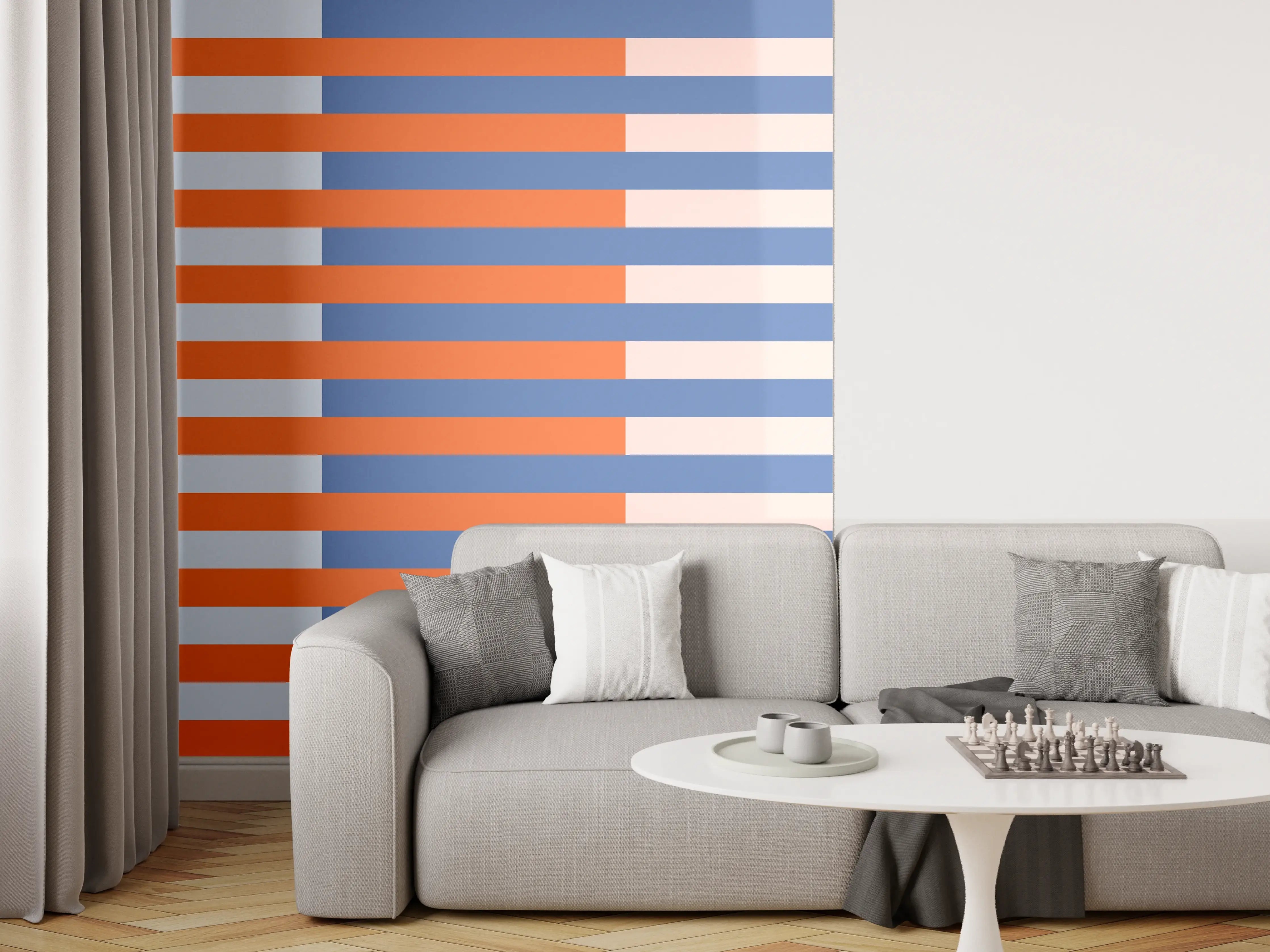 Wandverkleidung Wohnzimmer - The Springs - Multy Stripes - Crocus