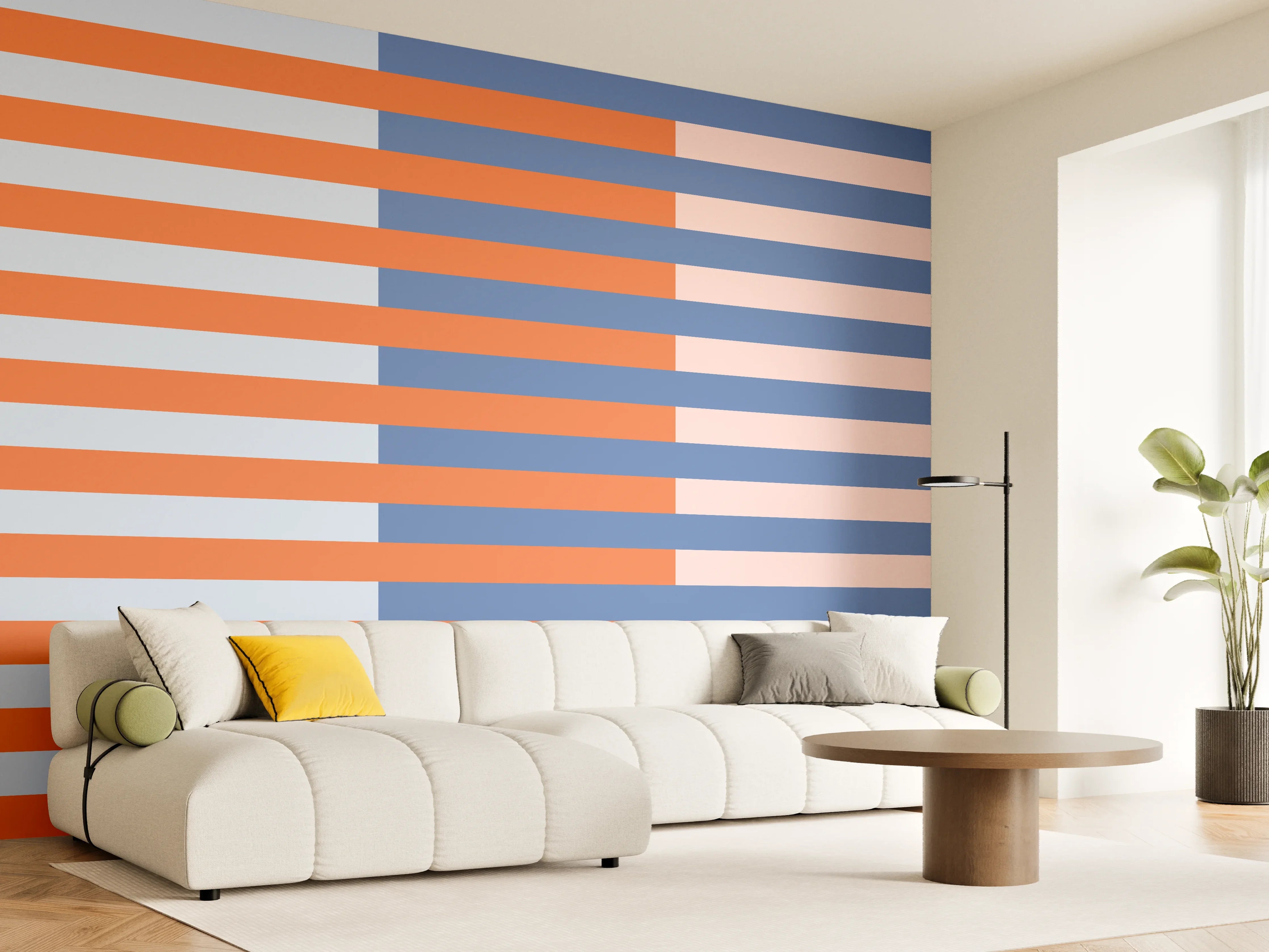 Wandverkleidung Wohnzimmer - The Springs - Multy Stripes - Crocus