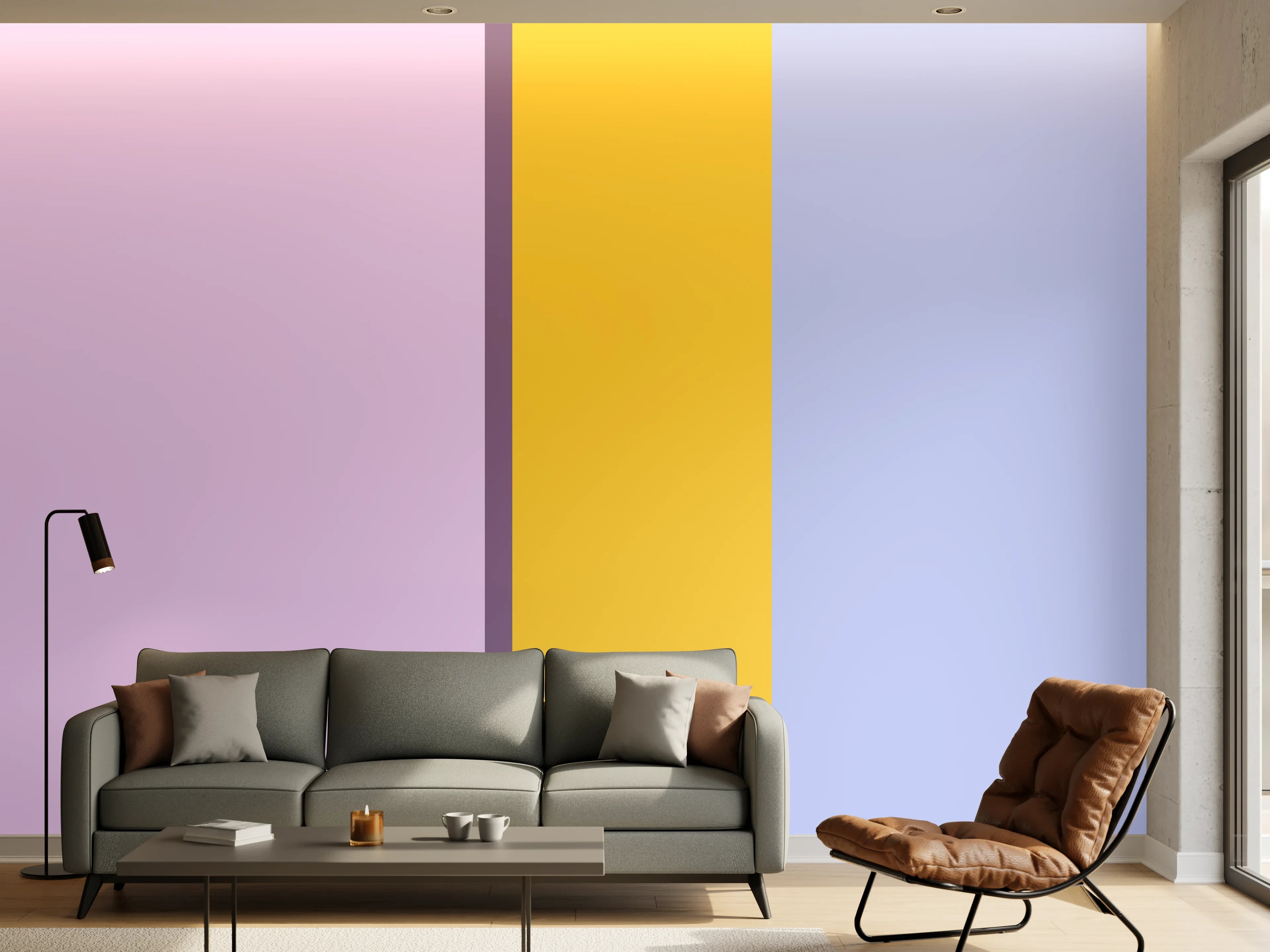 Wandverkleidung Wohnzimmer - The Springs - Vertikal - Lilac