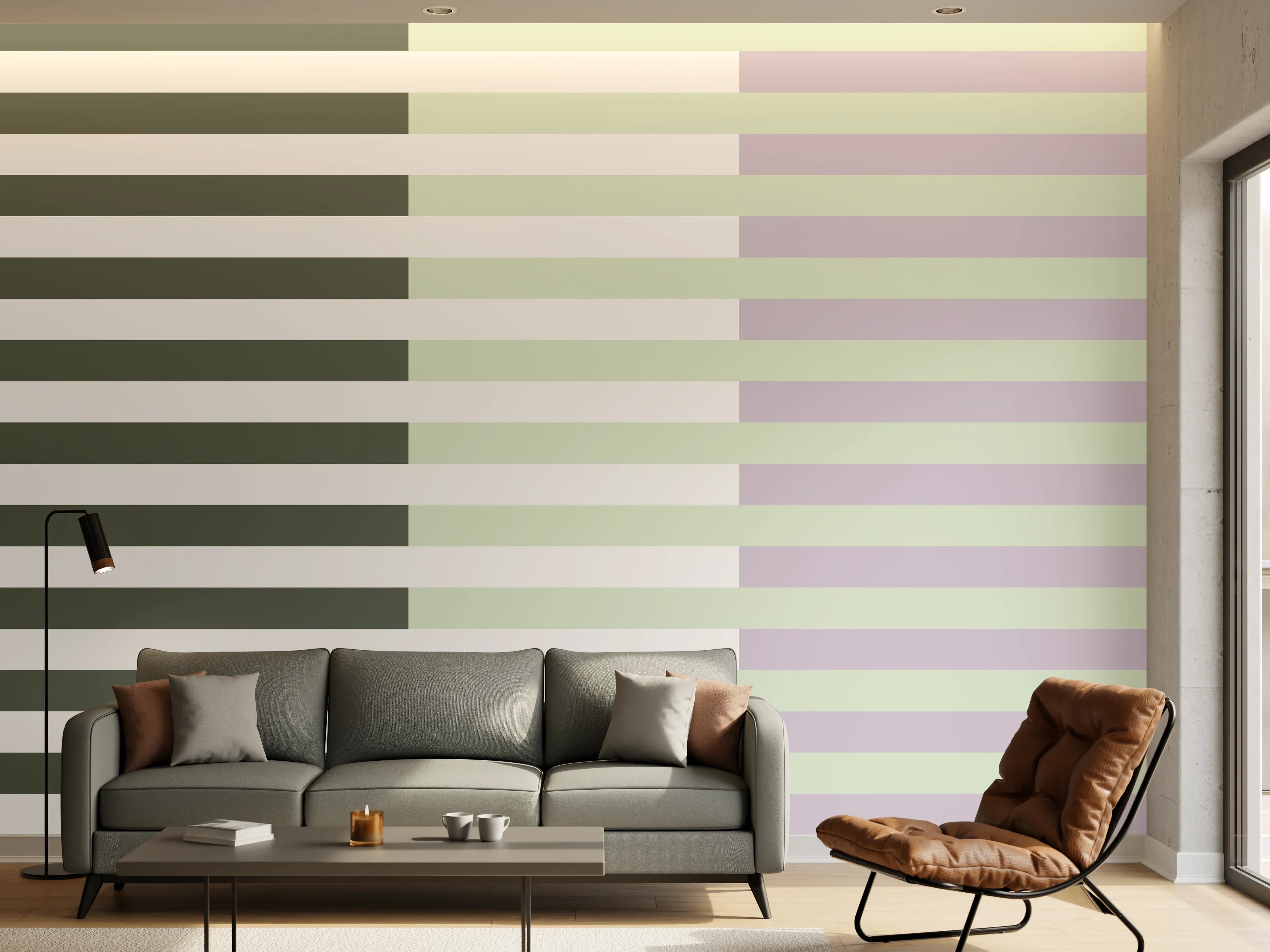 Wandverkleidung Wohnzimmer - The Vintages - Multy Stripes - Benedict