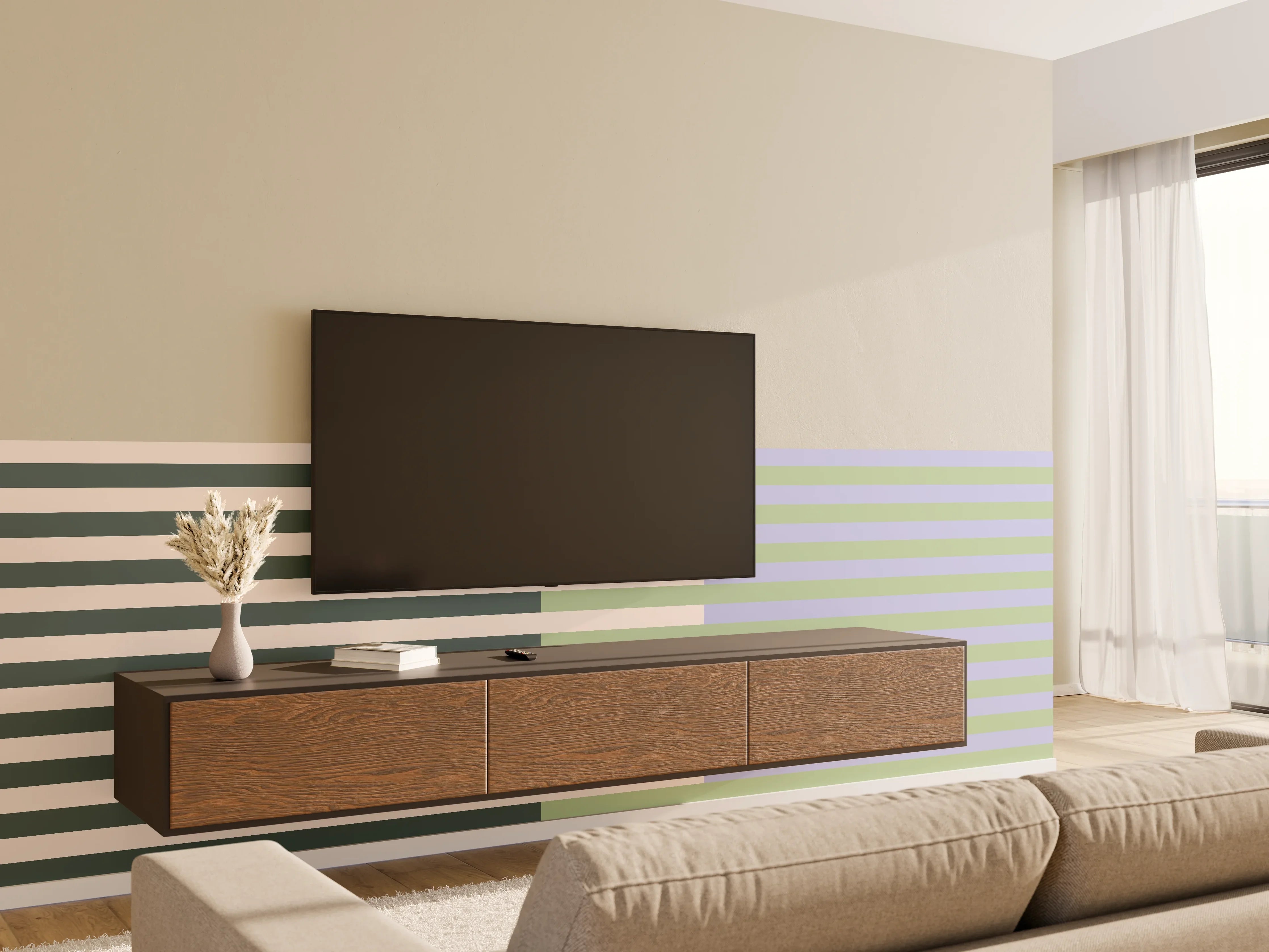 Wandverkleidung Wohnzimmer - The Vintages - Multy Stripes - Colin