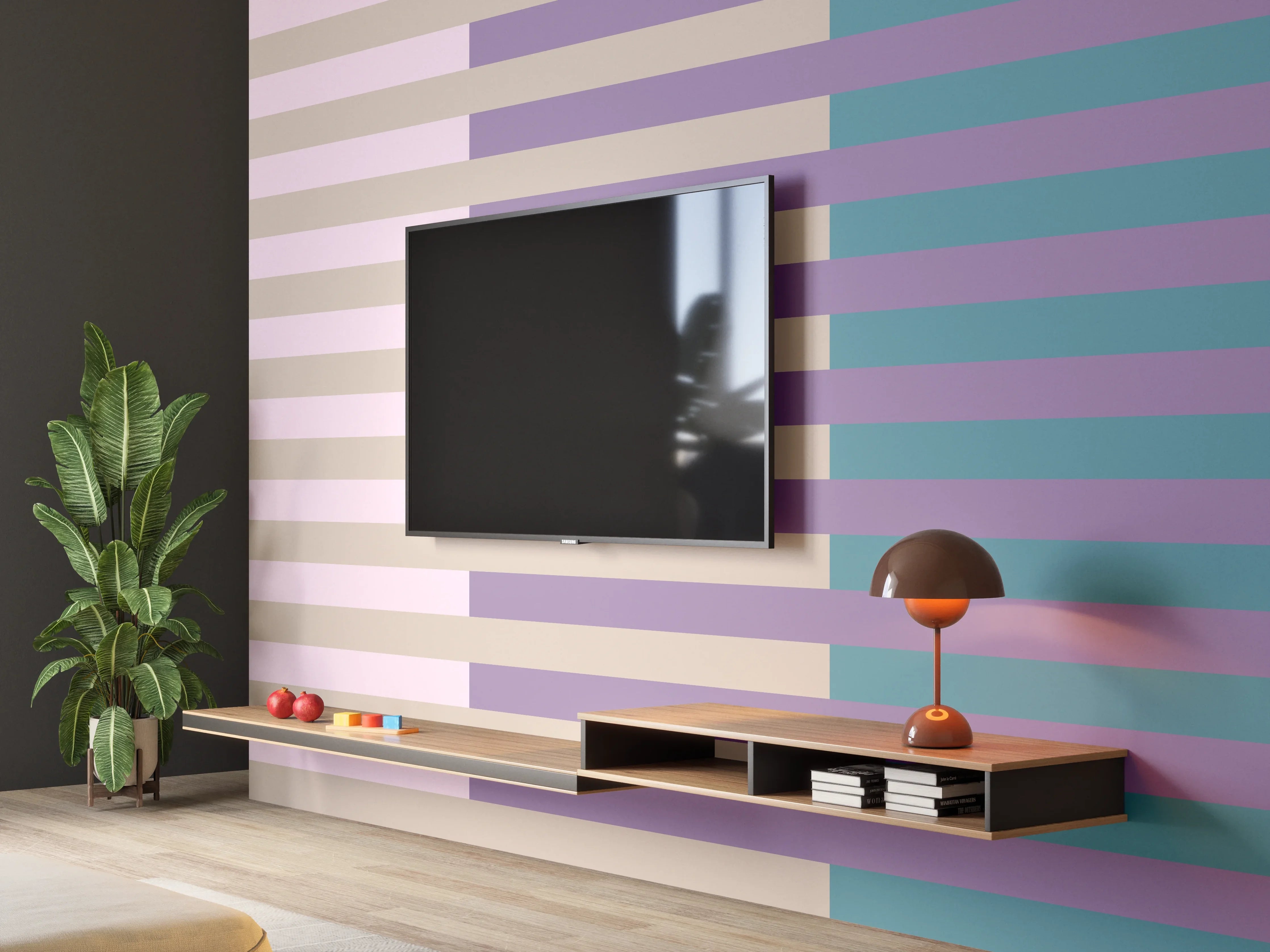 Wandverkleidung Wohnzimmer - The Vintages - Multy Stripes - Daphne
