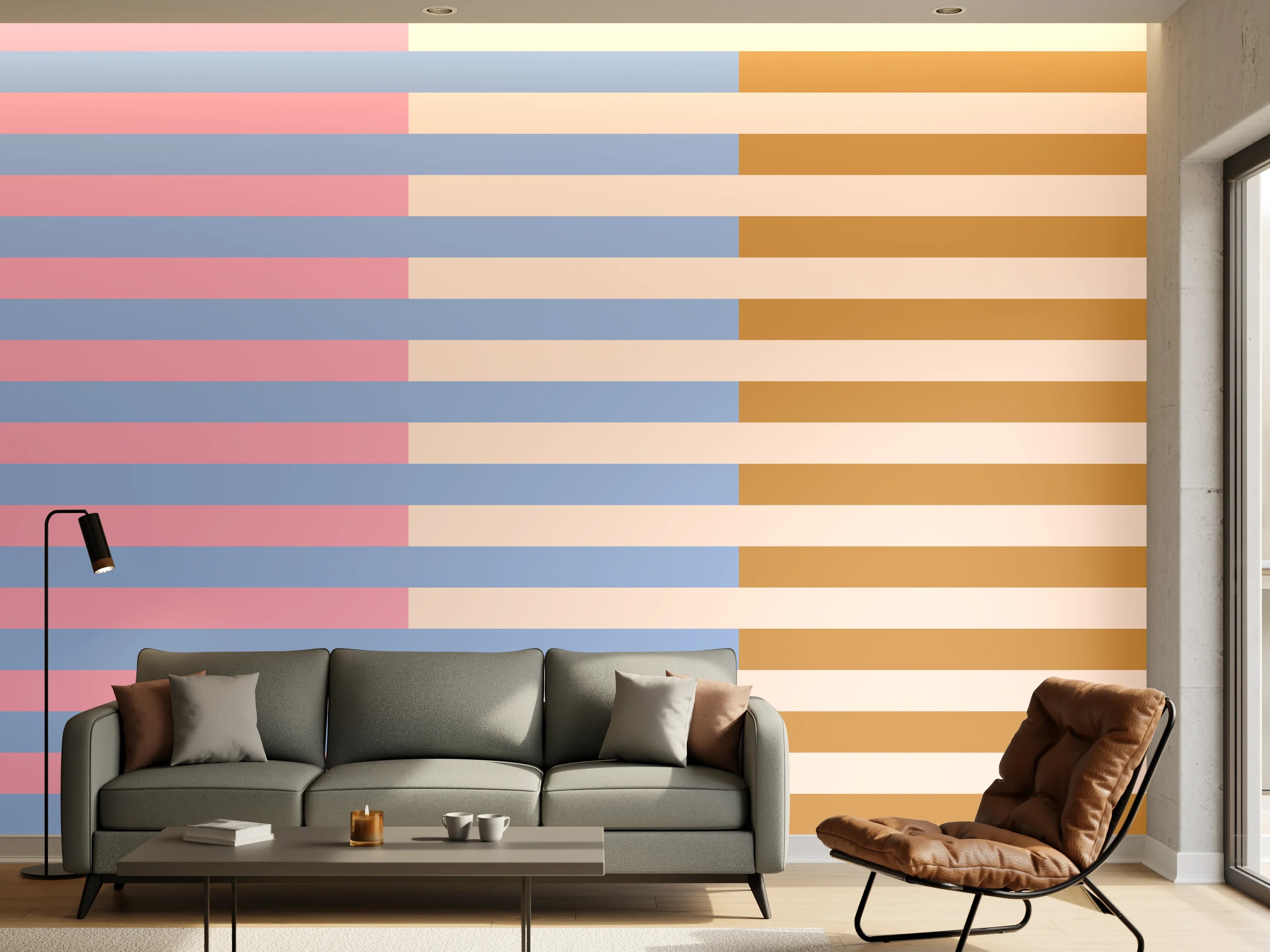 Wandverkleidung Wohnzimmer - The Vintages - Multy Stripes - Eloise