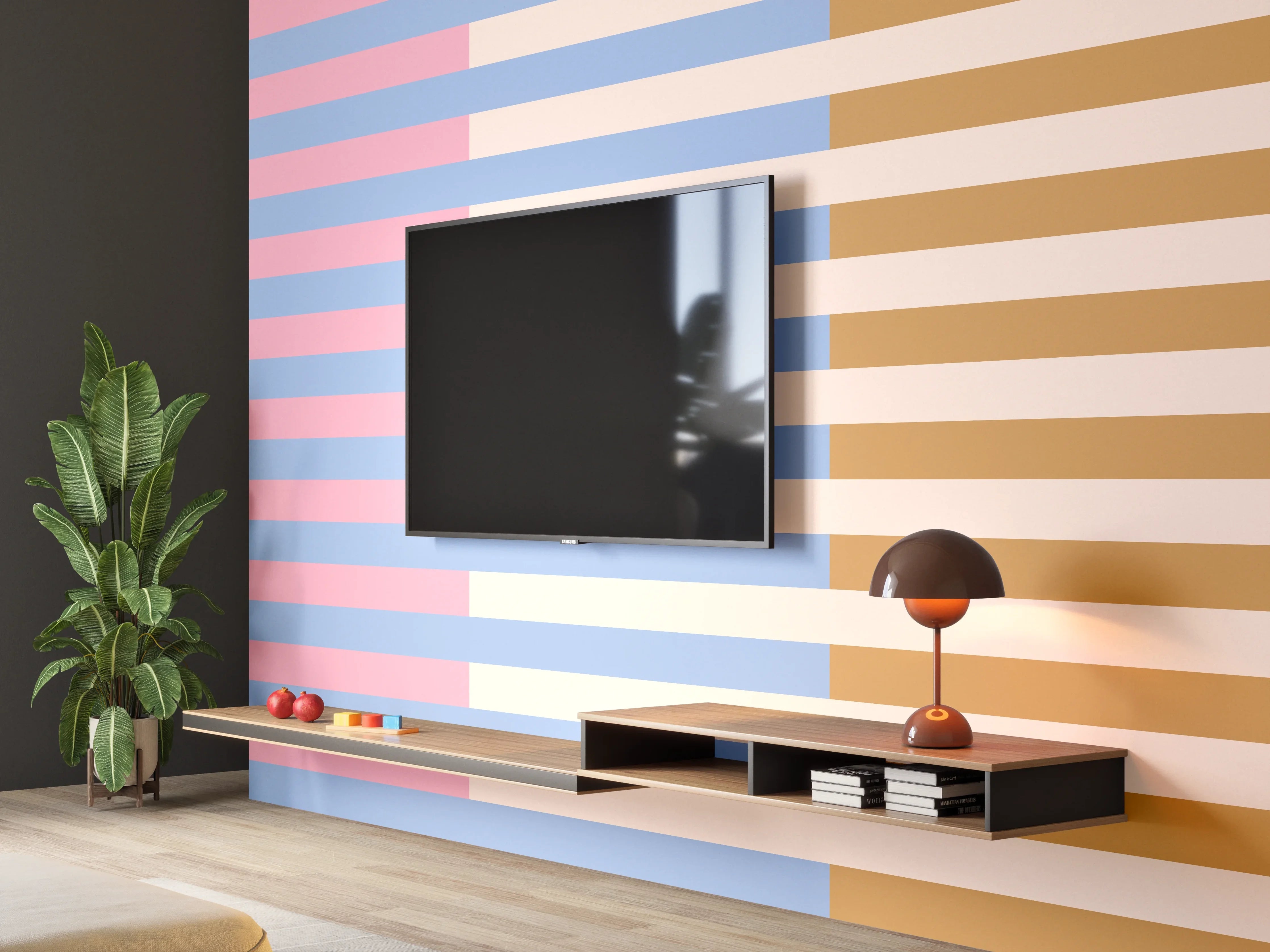 Wandverkleidung Wohnzimmer - The Vintages - Multy Stripes - Eloise