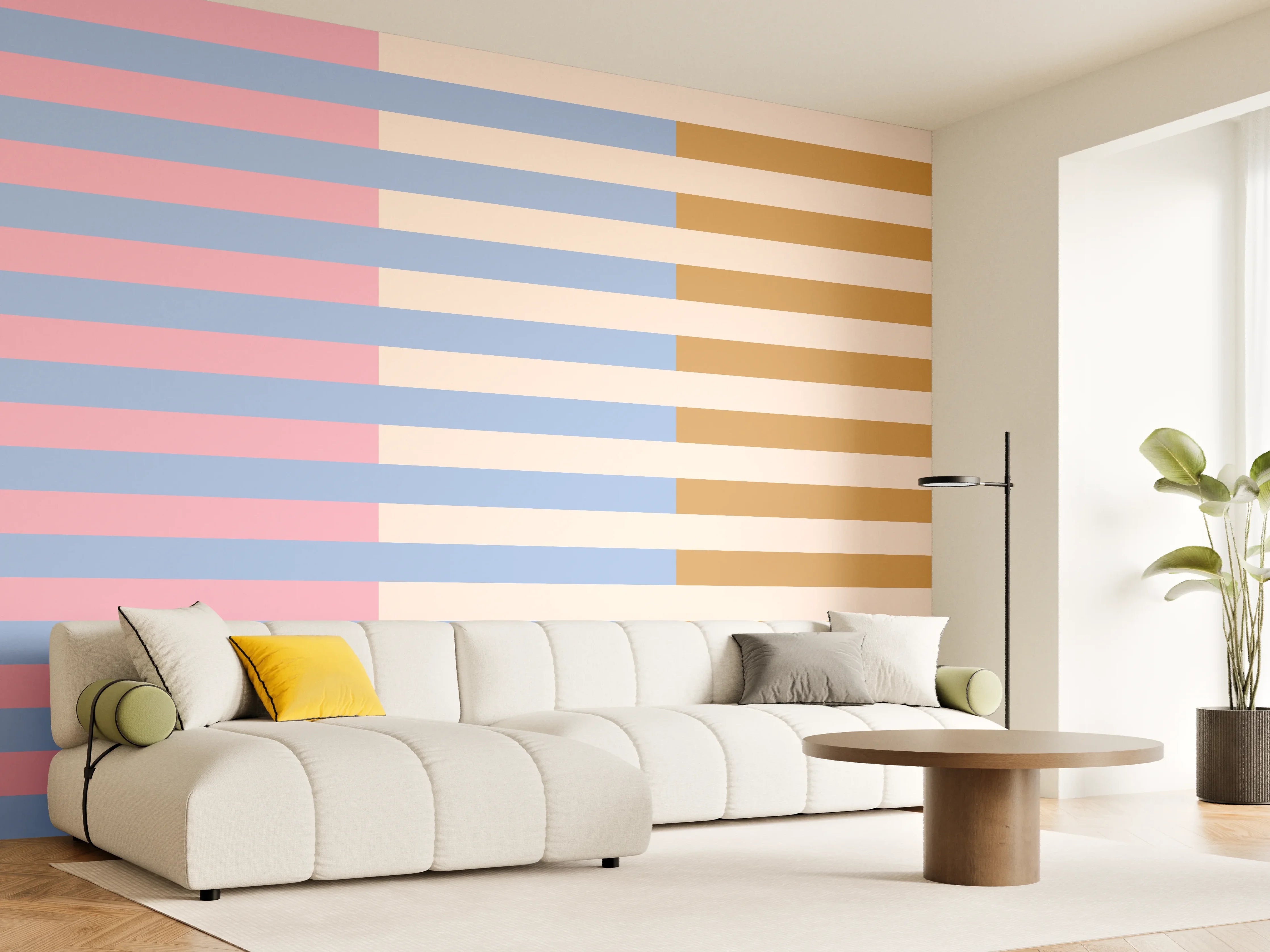 Wandverkleidung Wohnzimmer - The Vintages - Multy Stripes - Eloise