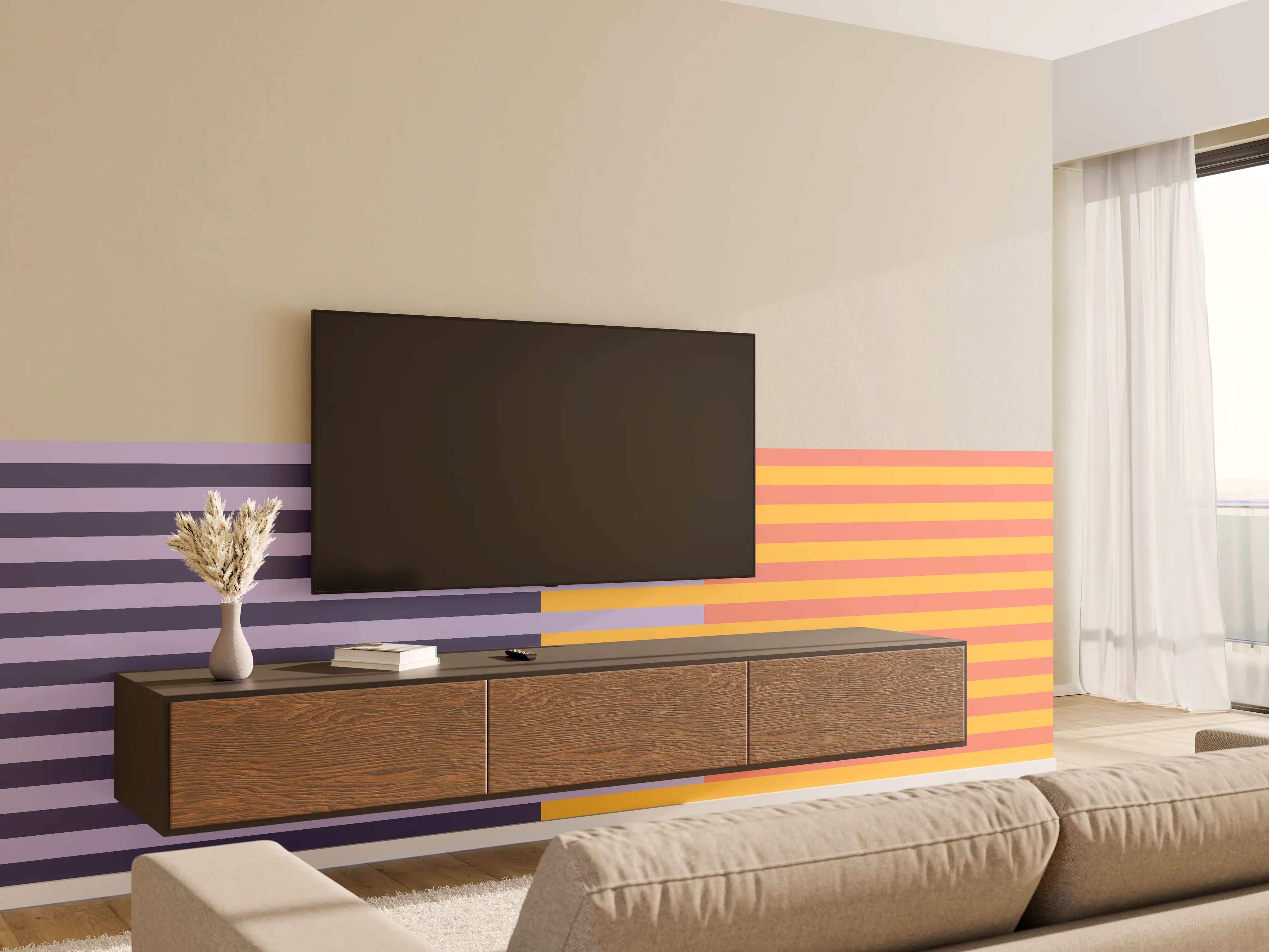 Wandverkleidung Wohnzimmer - The Vintages - Multy Stripes - Penelope