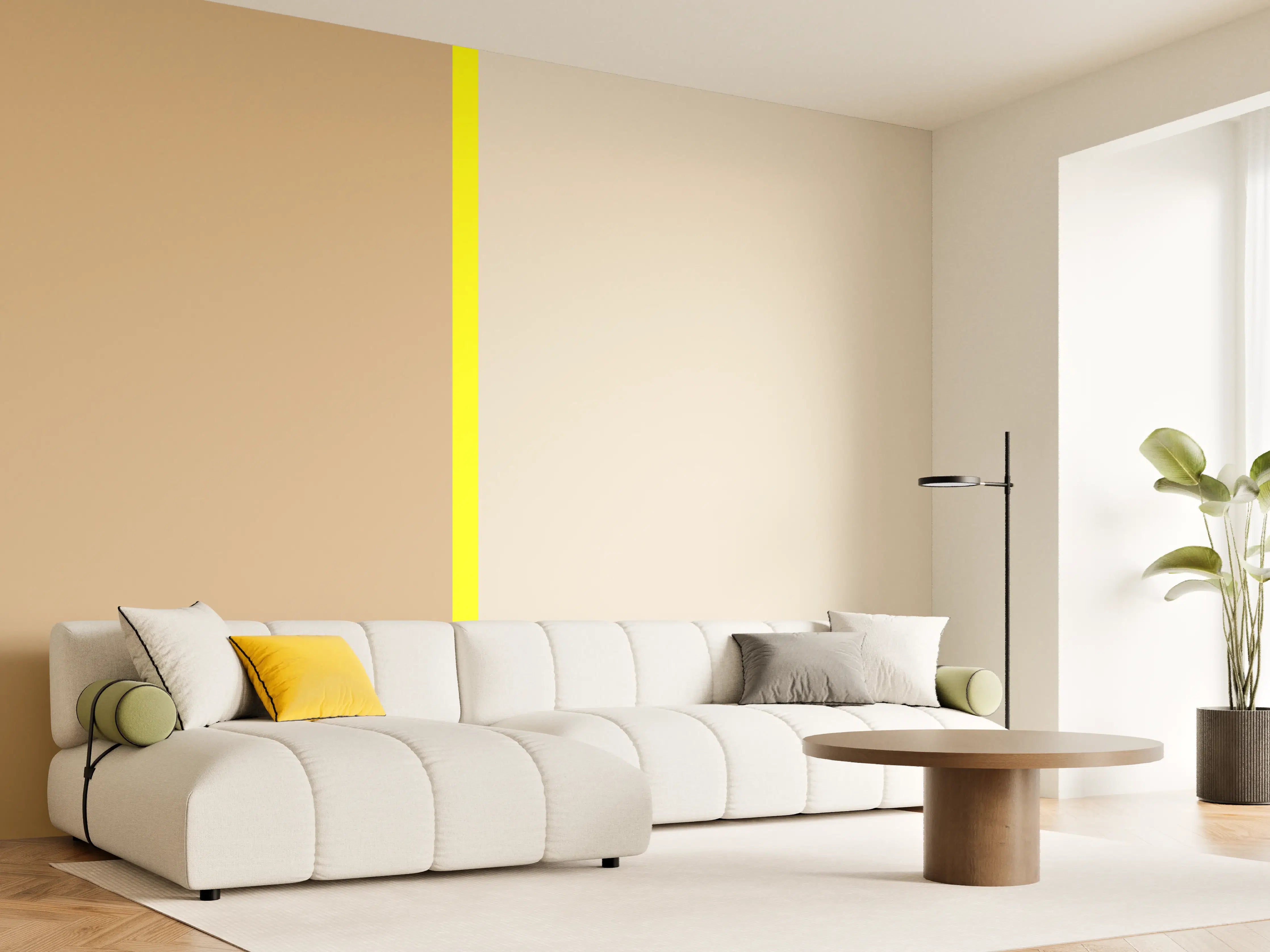 Wandverkleidung Wohnzimmer - The Yellows - Easy Vertical - Buttercup