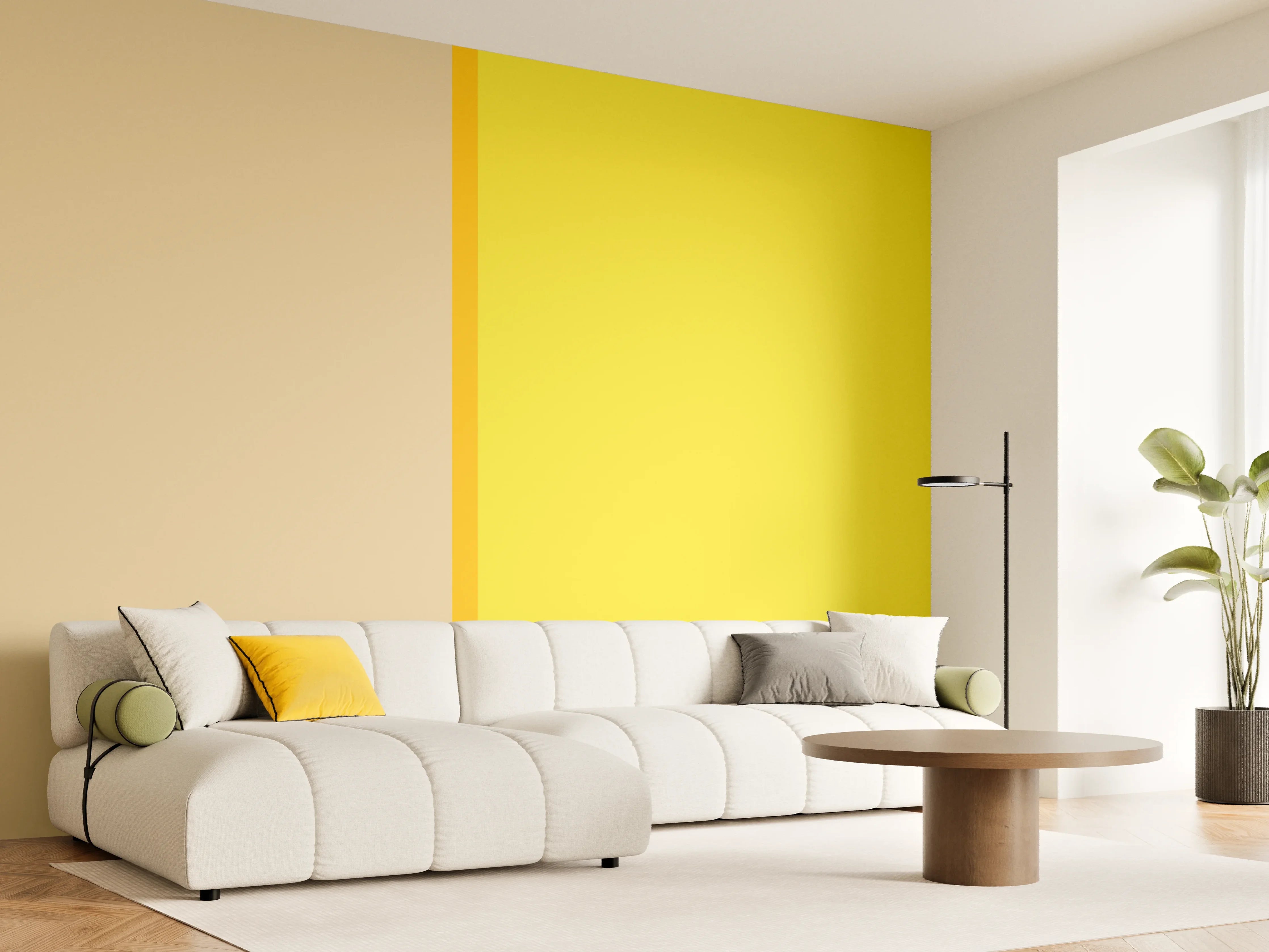 Wandverkleidung Wohnzimmer - The Yellows - Easy Vertical - Honey