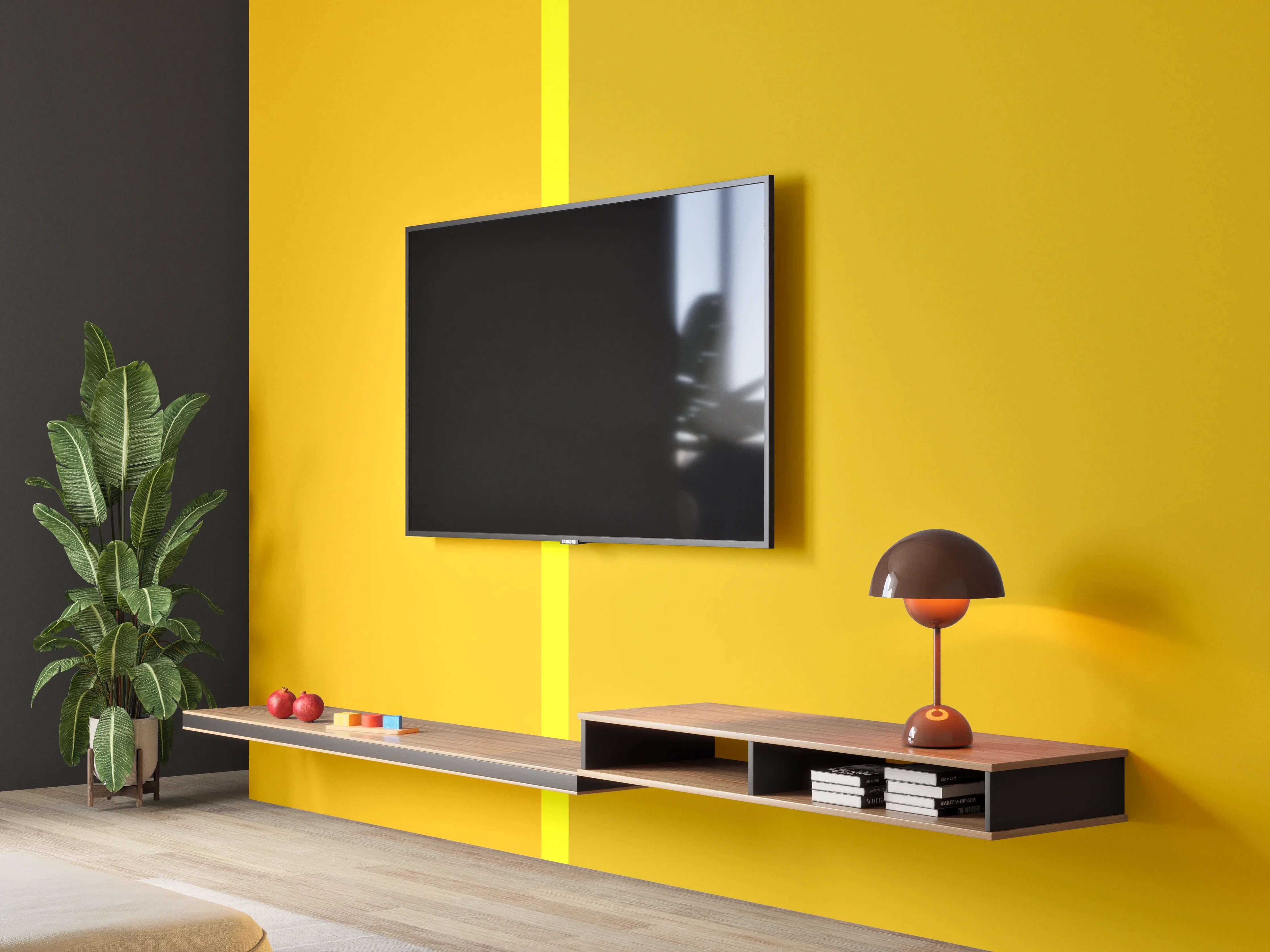 Wandverkleidung Wohnzimmer - The Yellows - Easy Vertical - Lemon