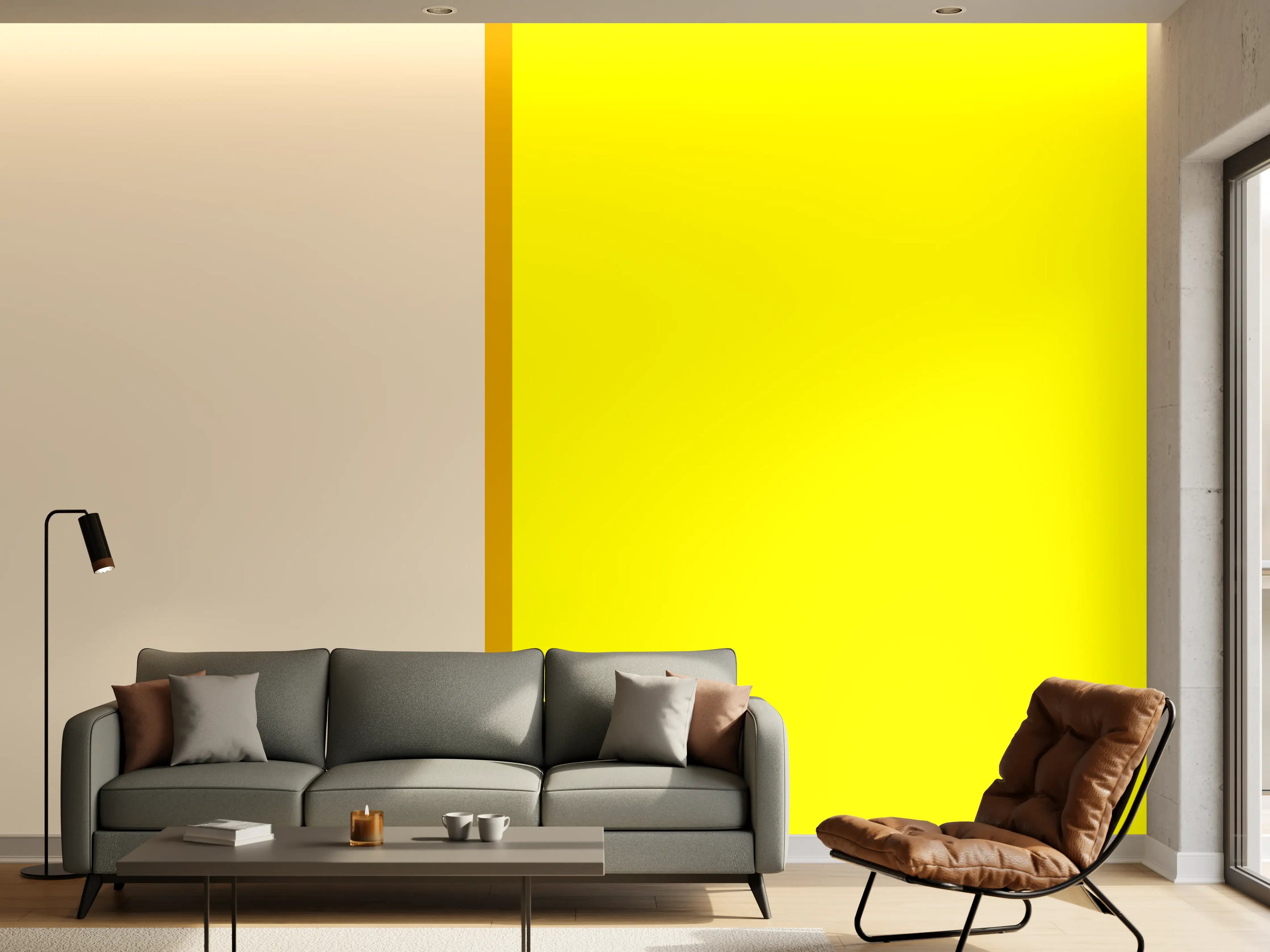 Wandverkleidung Wohnzimmer - The Yellows - Easy Vertical - Vanilla