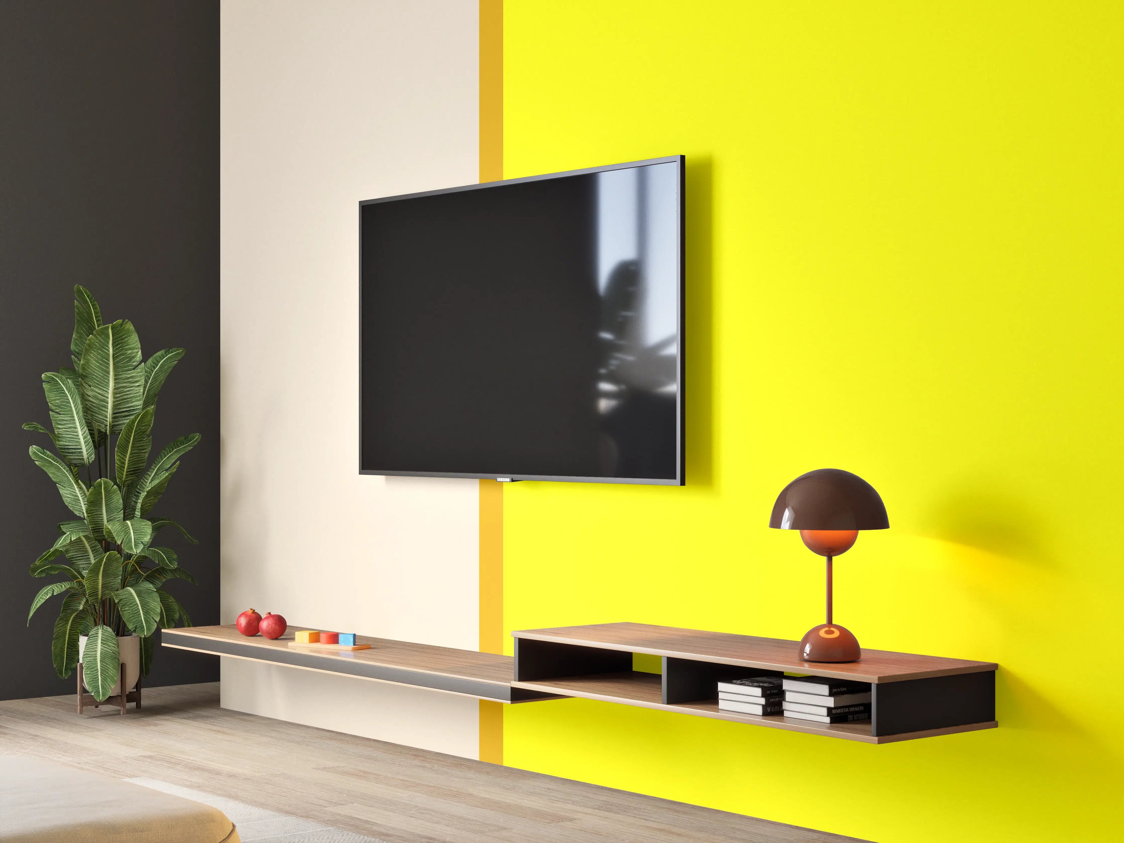 Wandverkleidung Wohnzimmer - The Yellows - Easy Vertical - Vanilla
