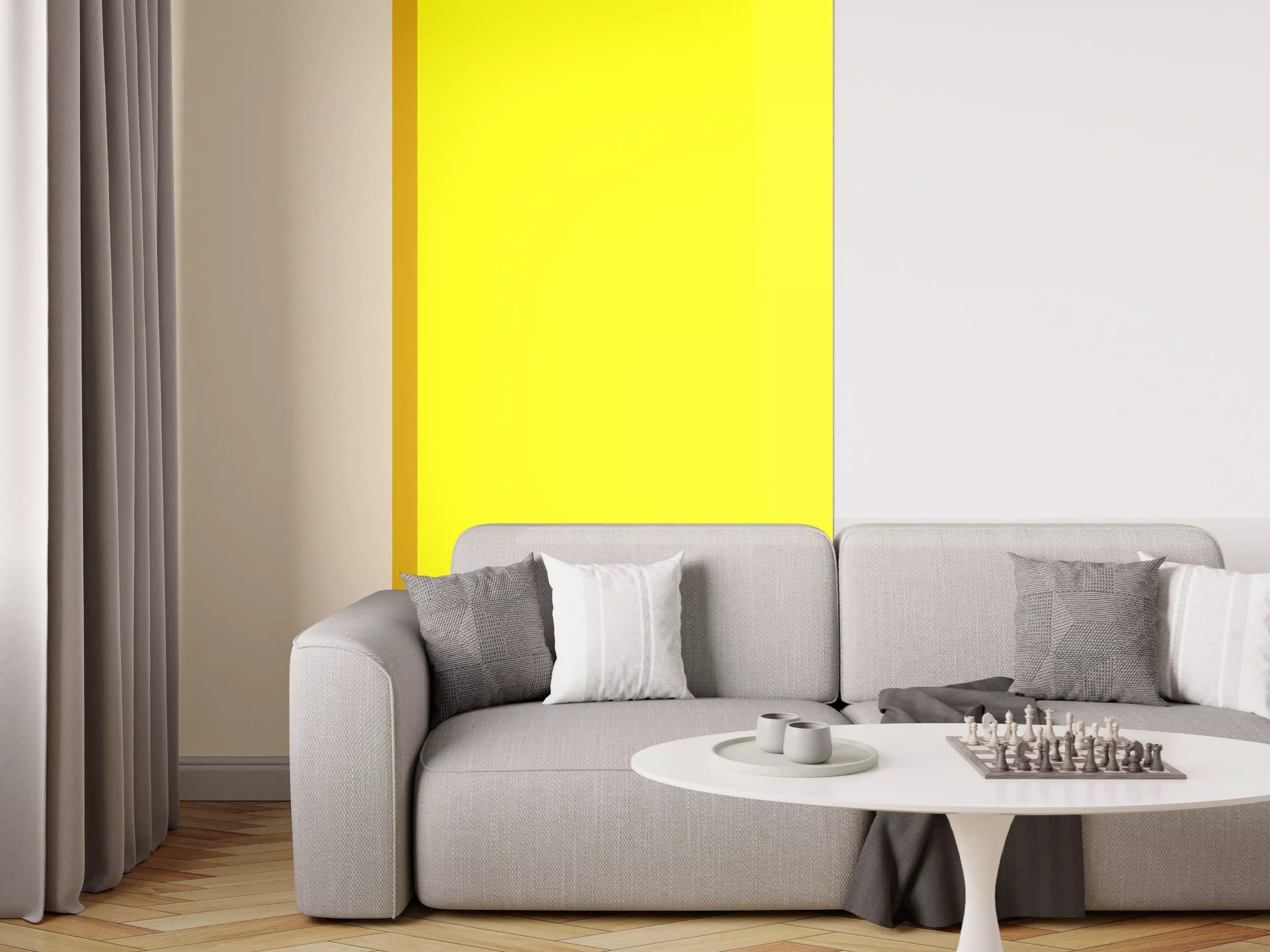 Wandverkleidung Wohnzimmer - The Yellows - Easy Vertical - Vanilla
