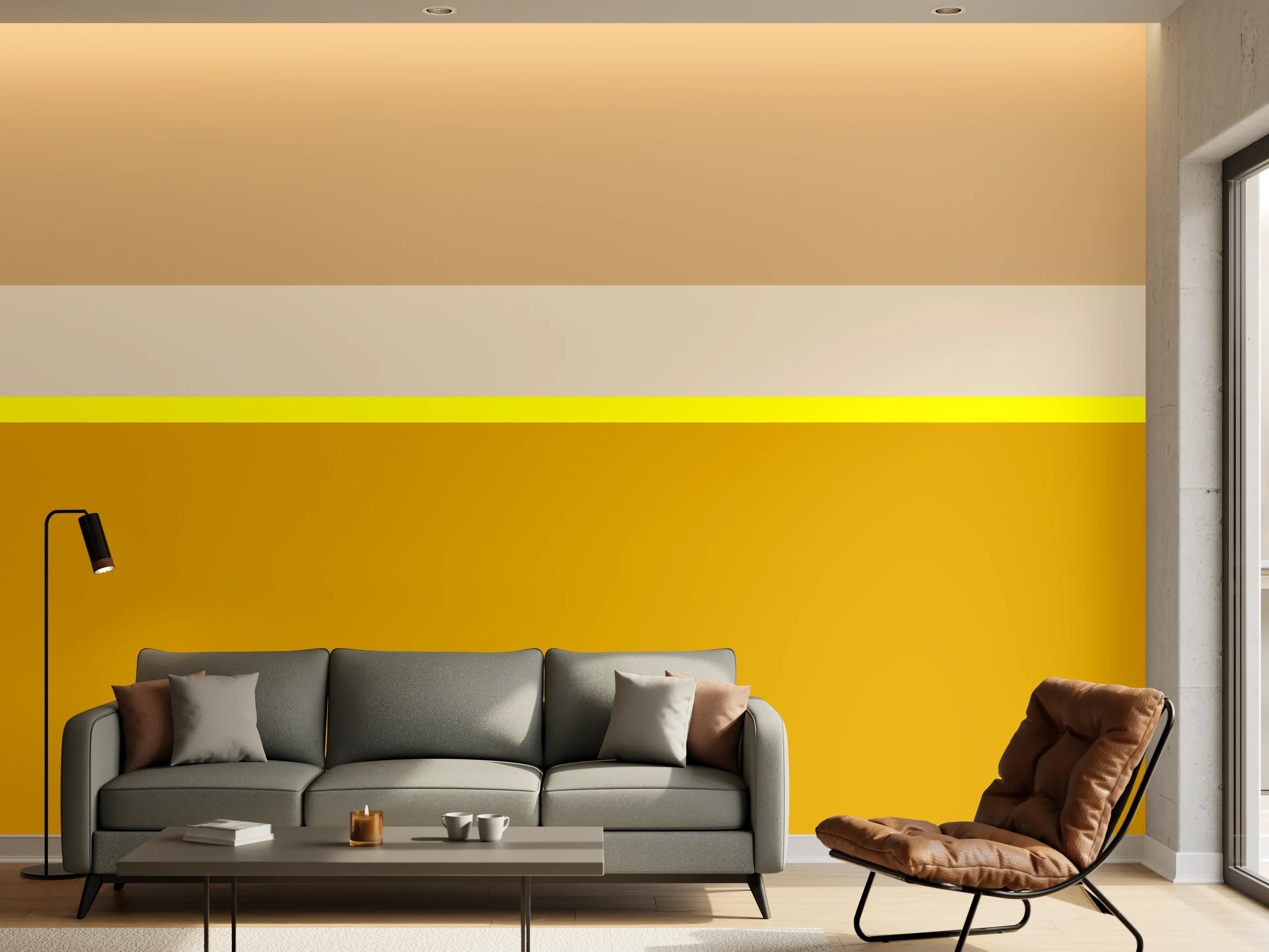 Wandverkleidung Wohnzimmer - The Yellows - Horizontal - Buttercup