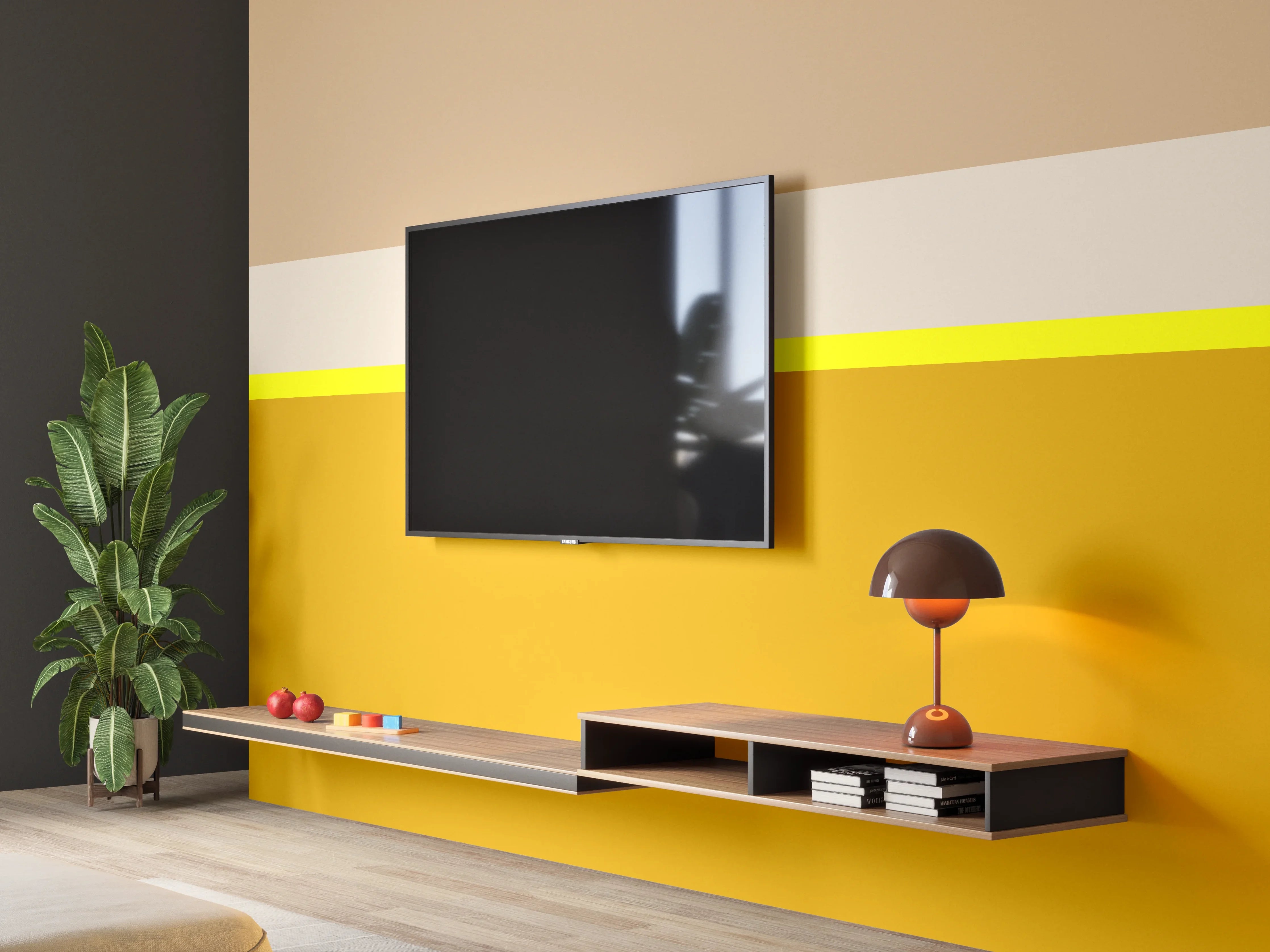 Wandverkleidung Wohnzimmer - The Yellows - Horizontal - Buttercup