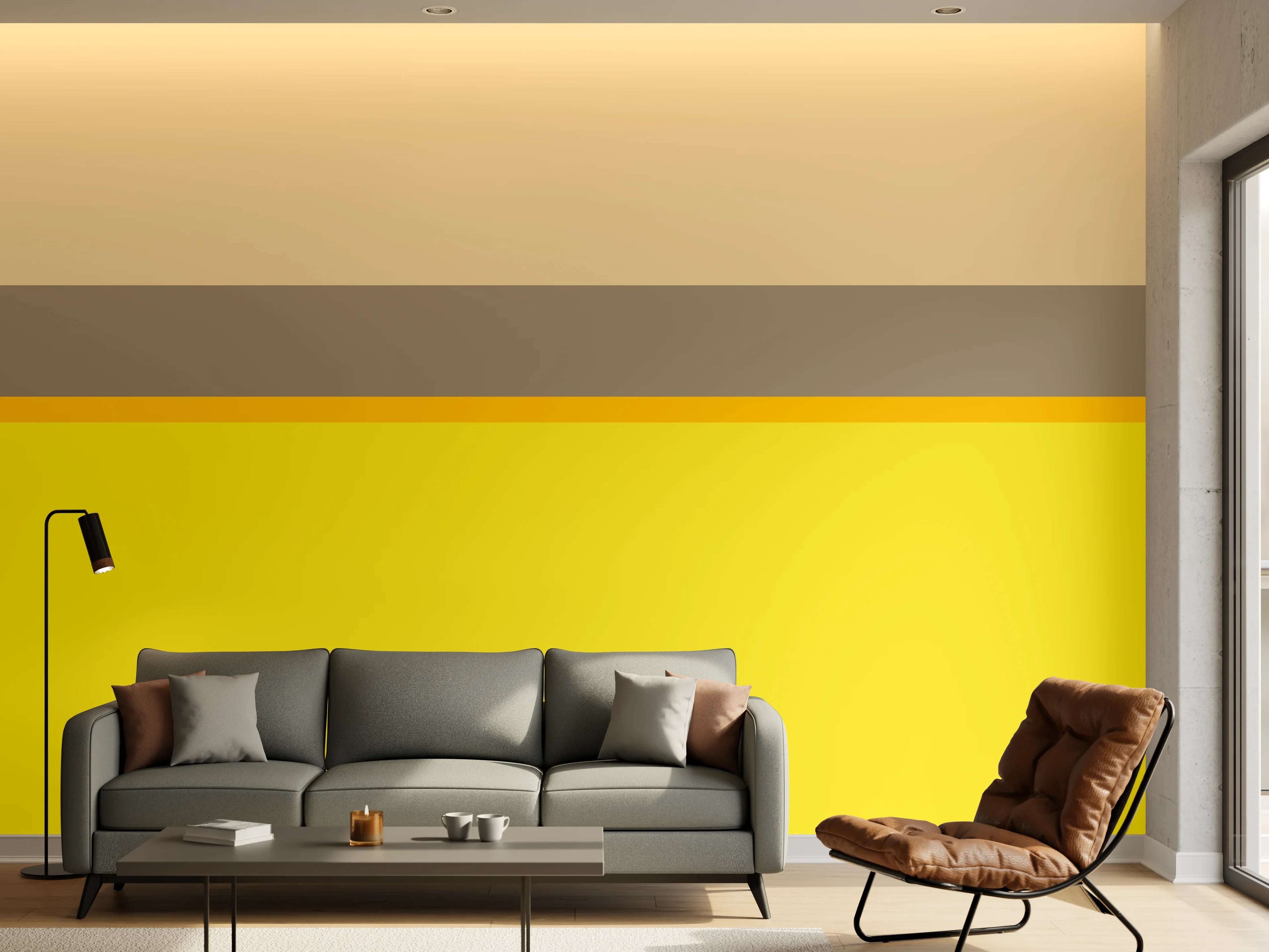 Wandverkleidung Wohnzimmer - The Yellows - Horizontal - Honey