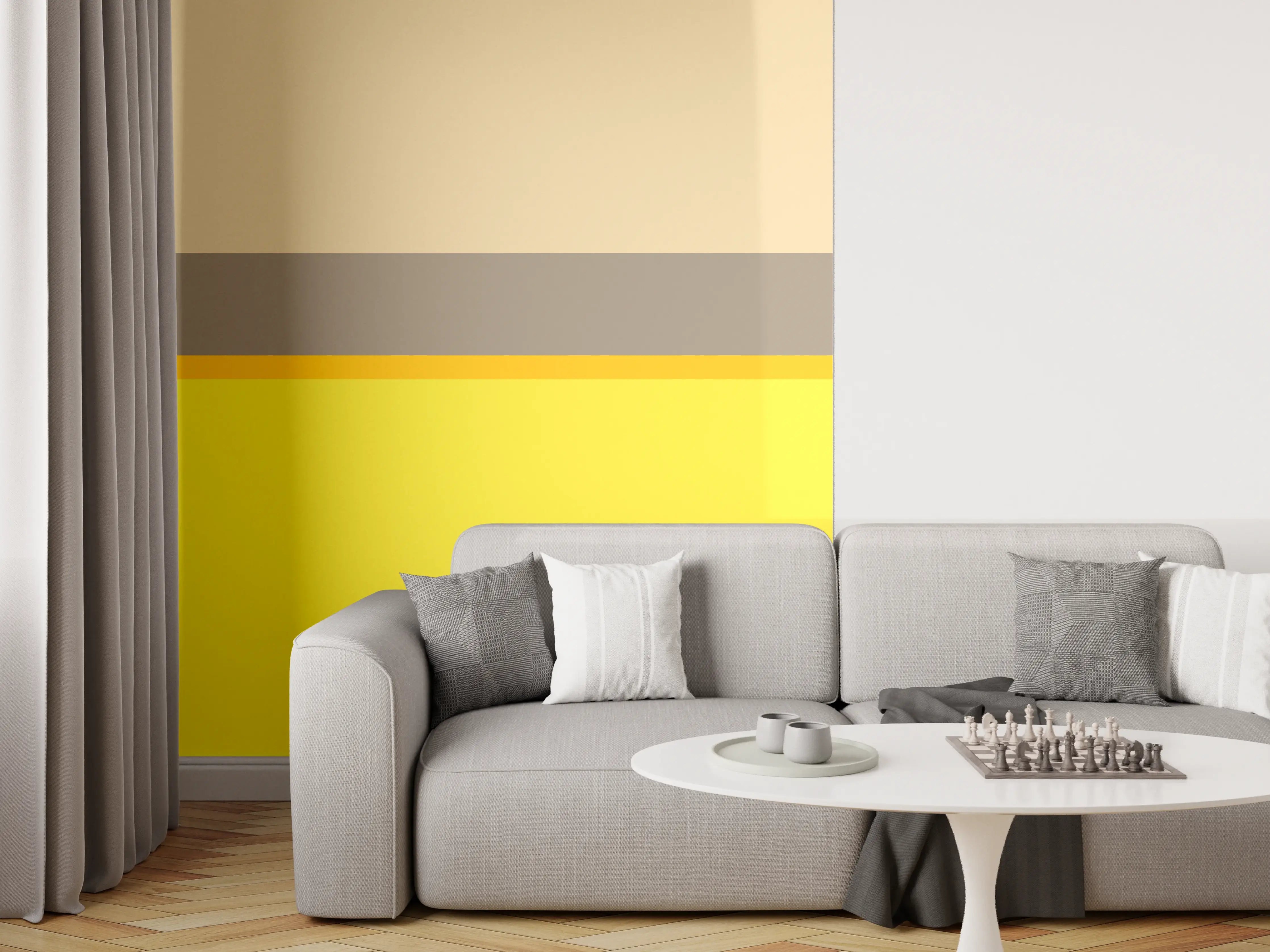 Wandverkleidung Wohnzimmer - The Yellows - Horizontal - Honey