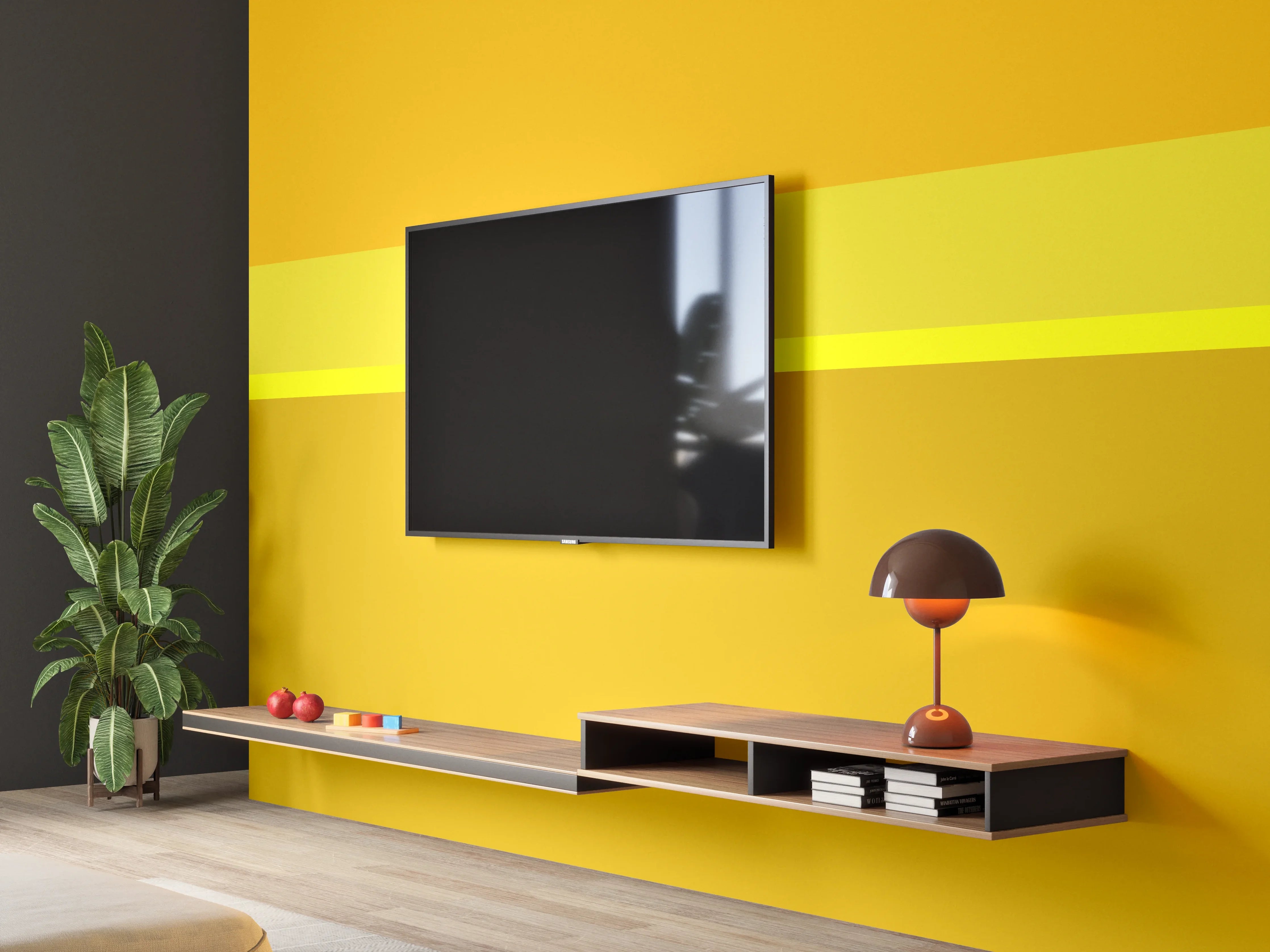 Wandverkleidung Wohnzimmer - The Yellows - Horizontal - Lemon