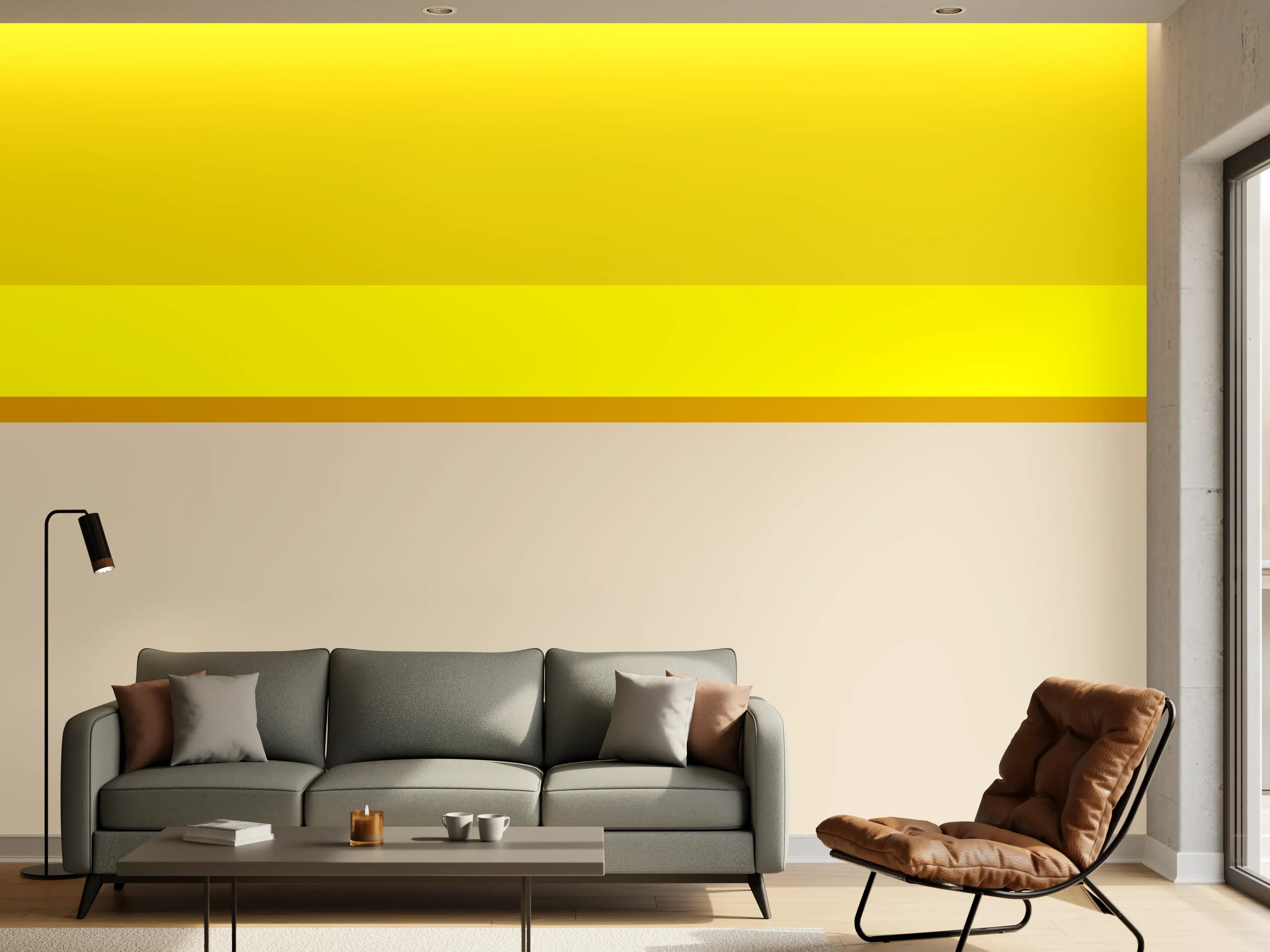 Wandverkleidung Wohnzimmer - The Yellows - Horizontal - Vanilla