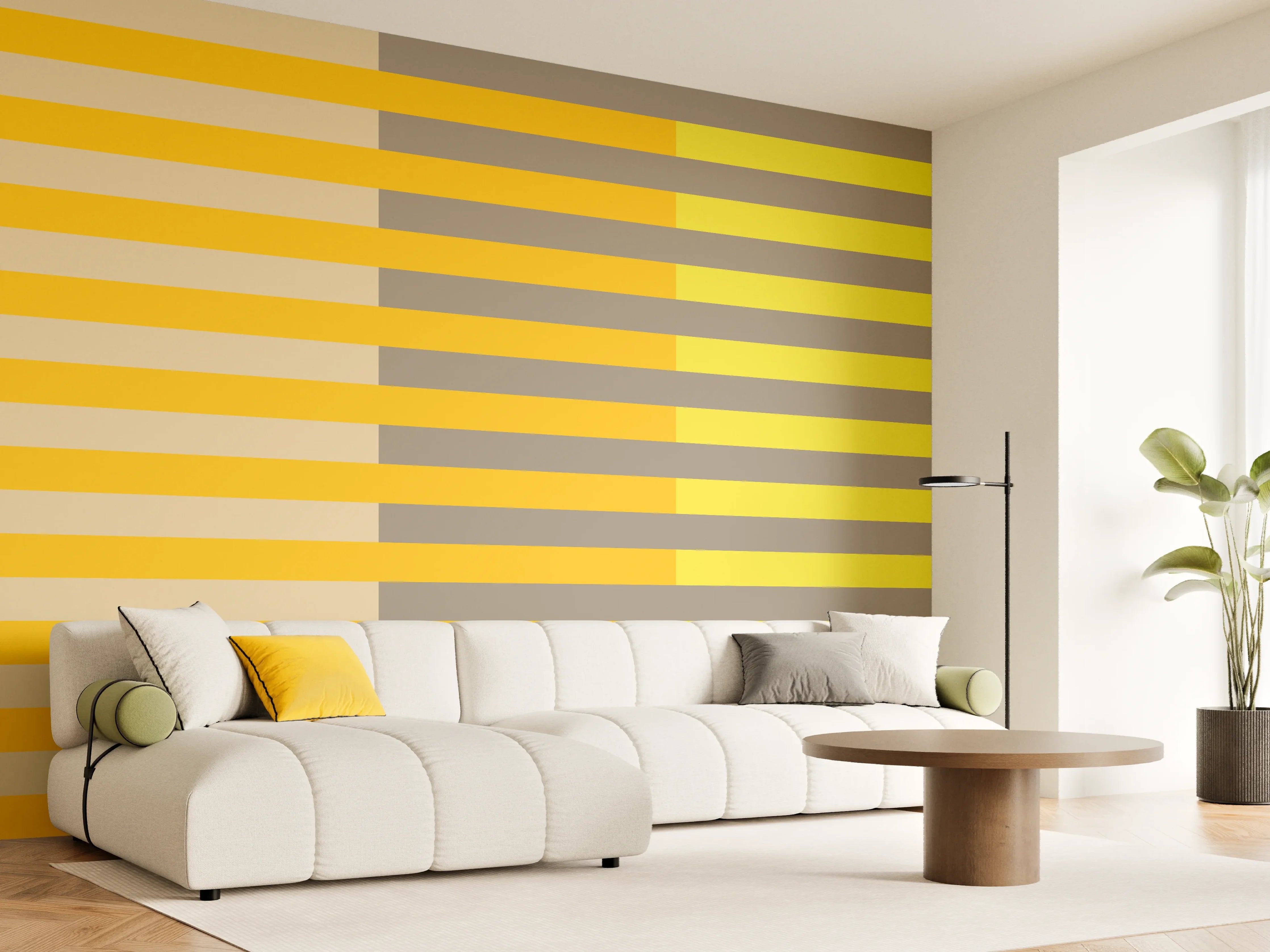 Wandverkleidung Wohnzimmer - The Yellows - Multy Stripes - Honey