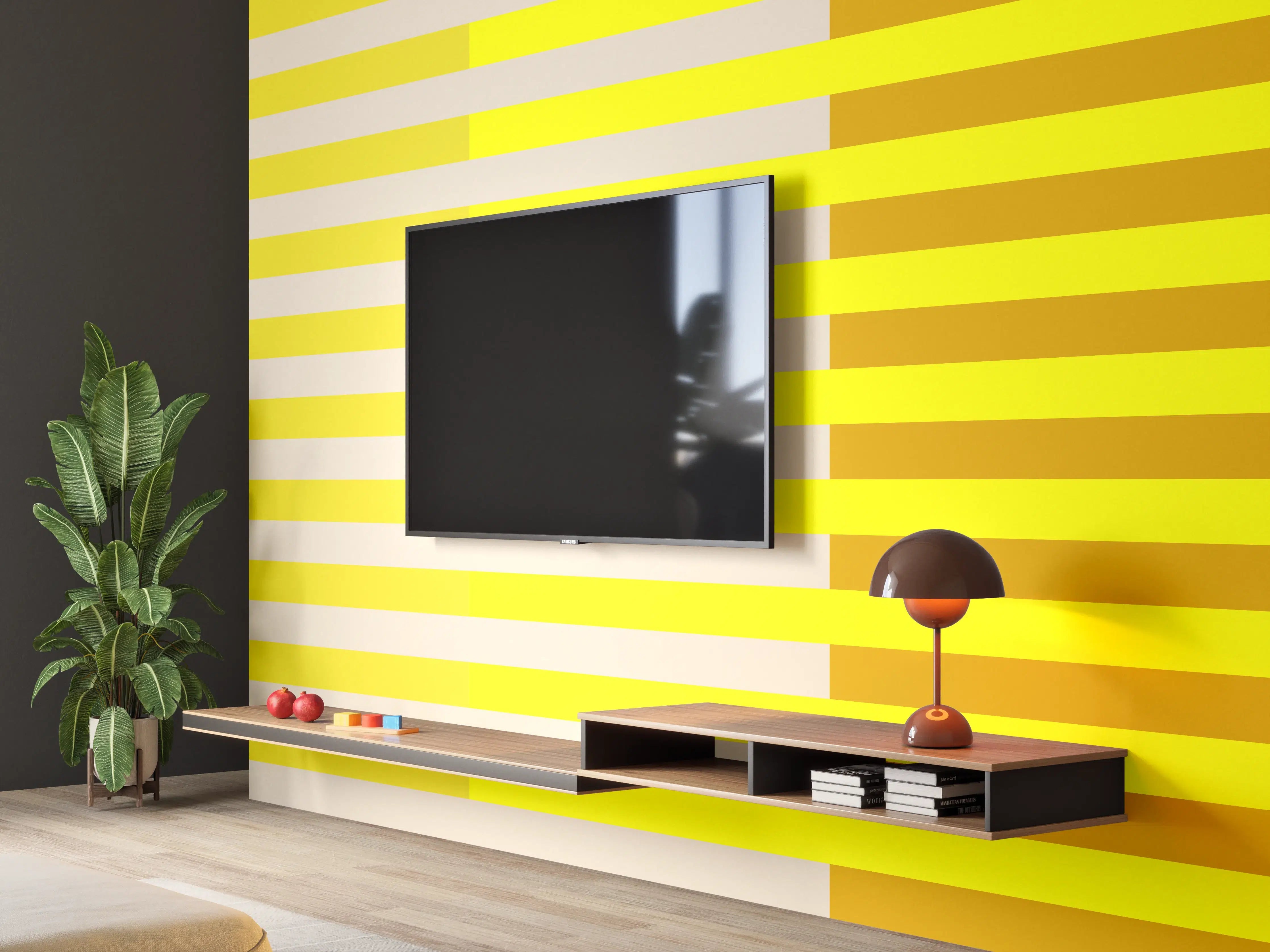 Wandverkleidung Wohnzimmer - The Yellows - Multy Stripes - Vanilla