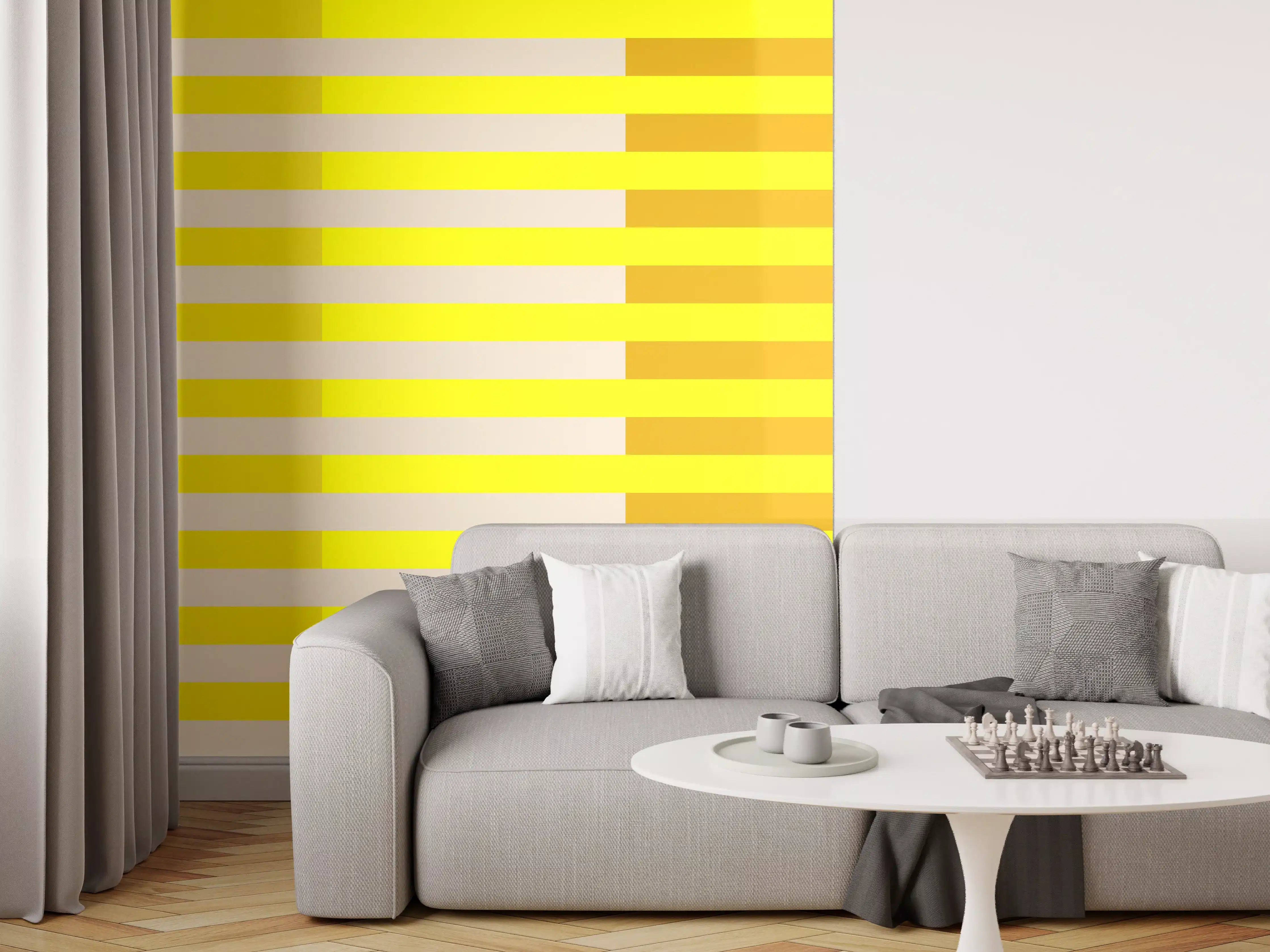 Wandverkleidung Wohnzimmer - The Yellows - Multy Stripes - Vanilla
