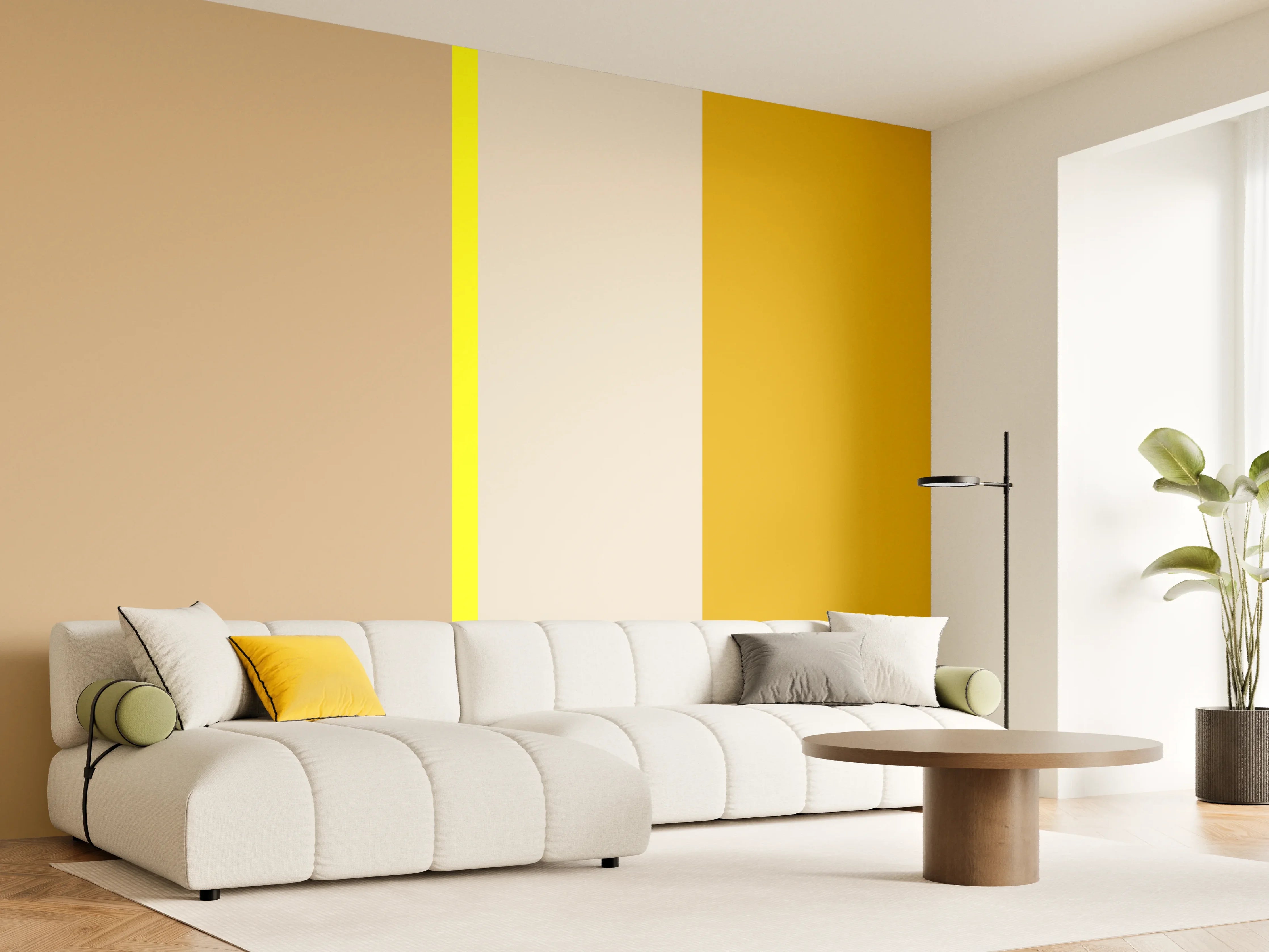 Wandverkleidung Wohnzimmer - The Yellows - Vertical - Buttercup