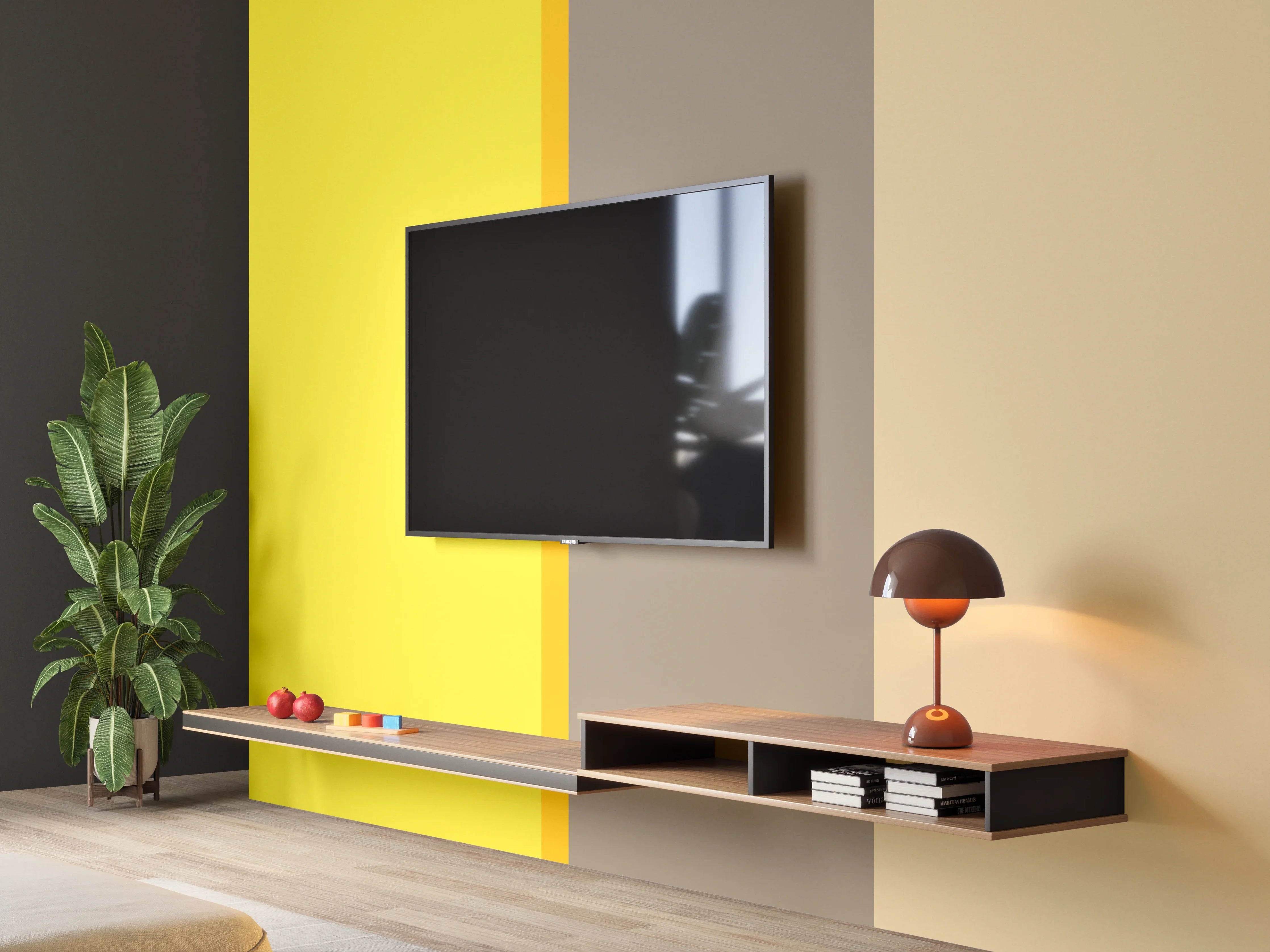 Wandverkleidung Wohnzimmer - The Yellows - Vertical - Honey