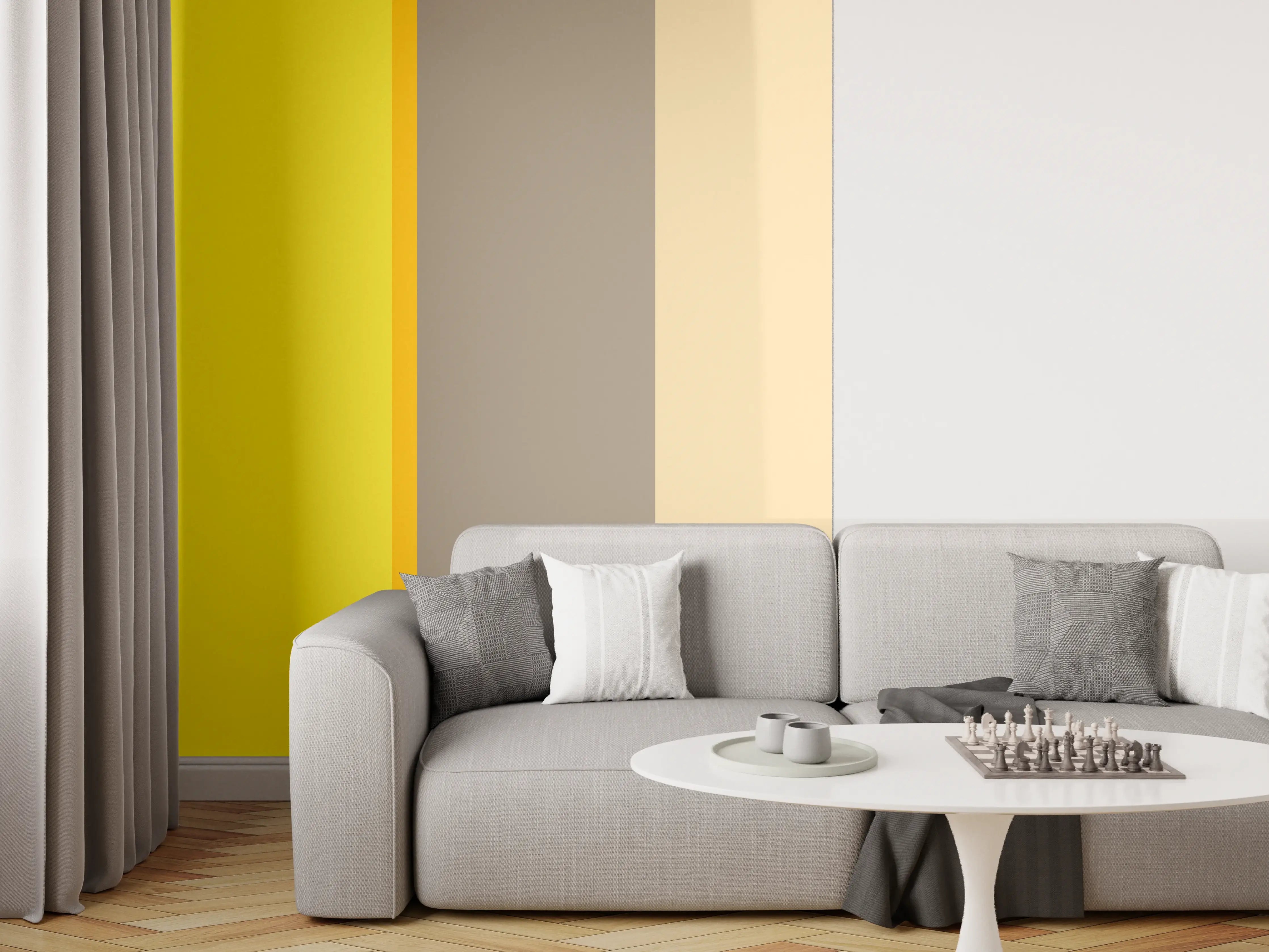 Wandverkleidung Wohnzimmer - The Yellows - Vertical - Honey