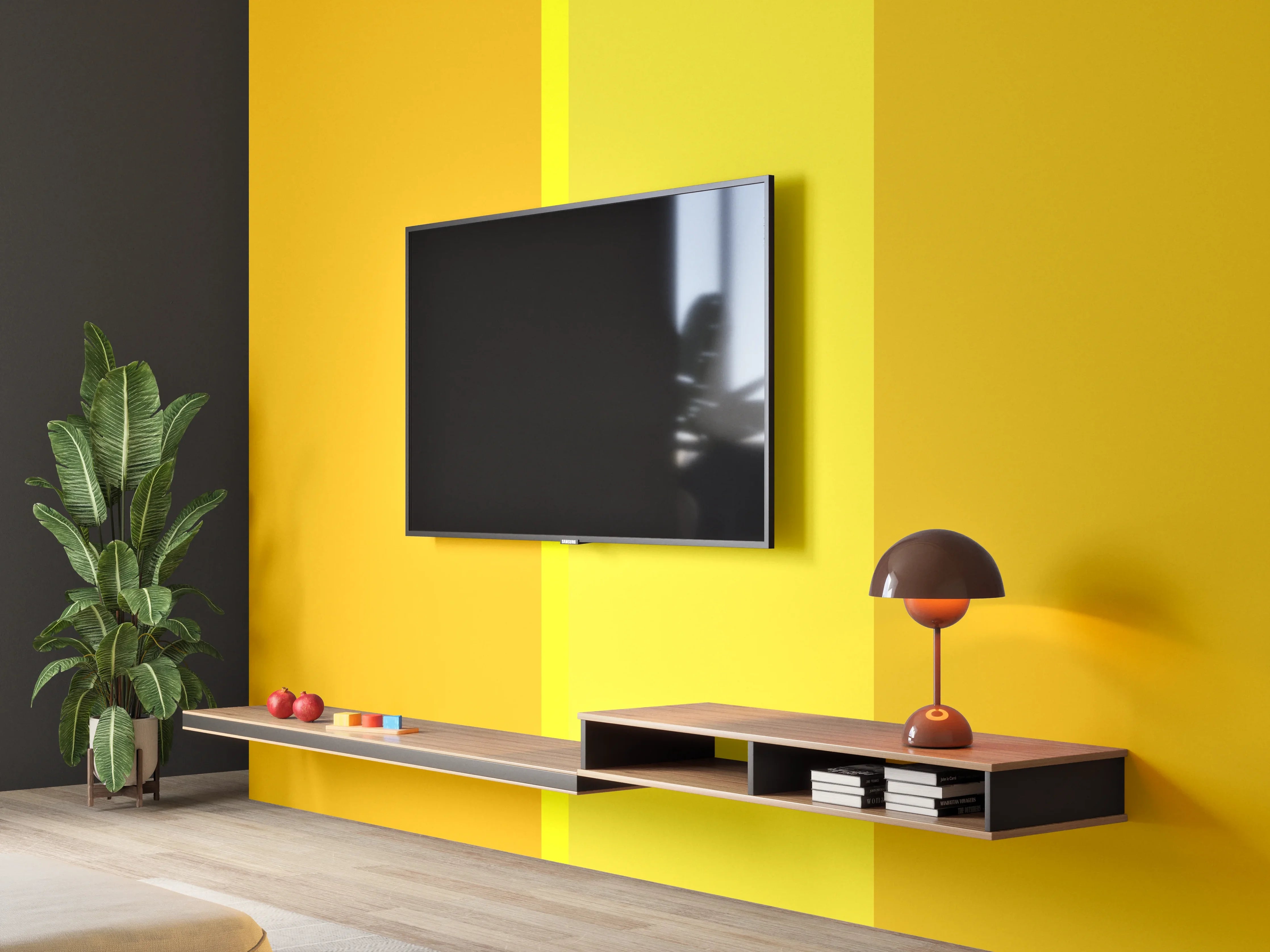 Wandverkleidung Wohnzimmer - The Yellows - Vertical - Lemon