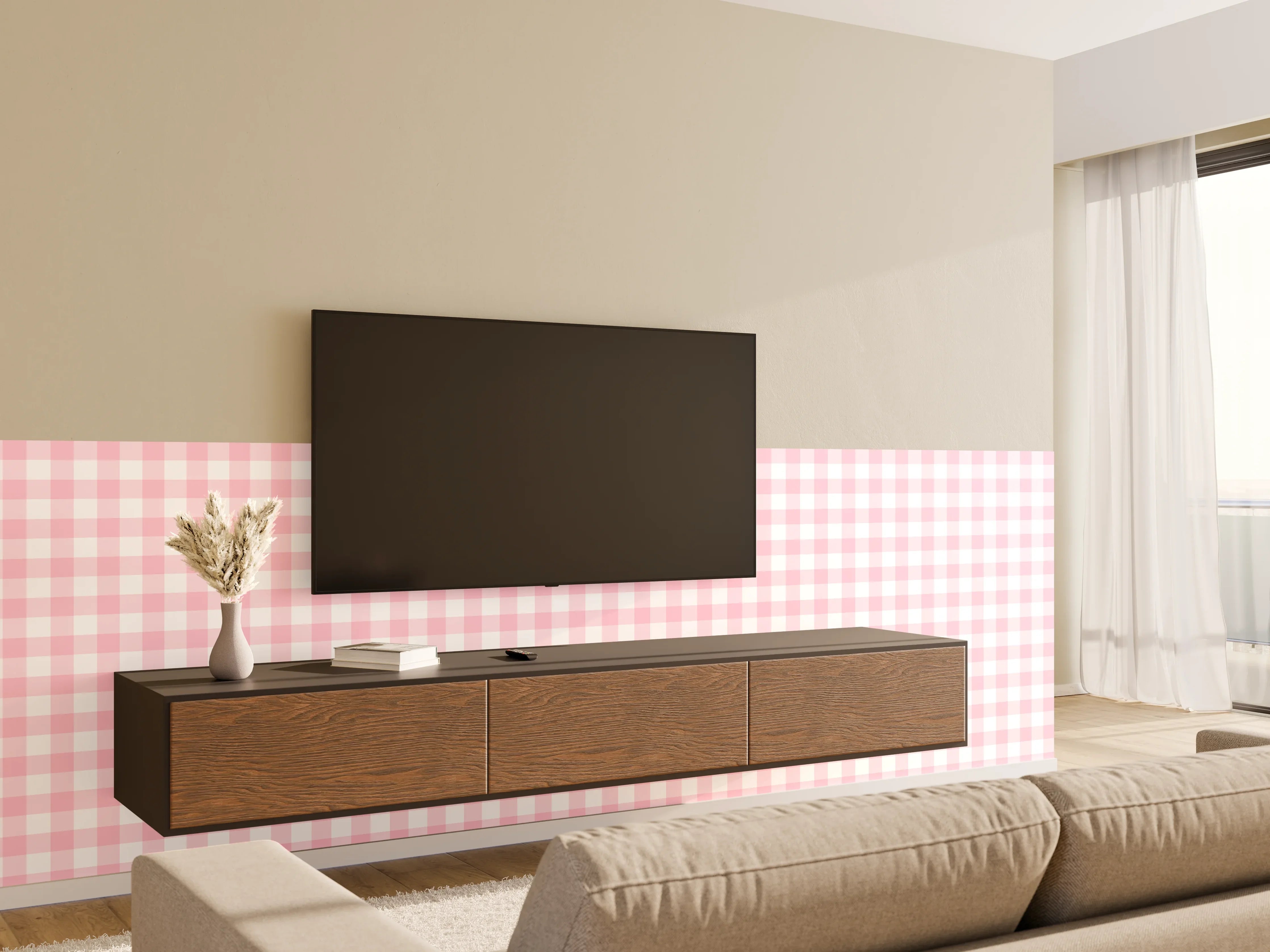 Wandverkleidung Wohnzimmer - Titel des Bildes