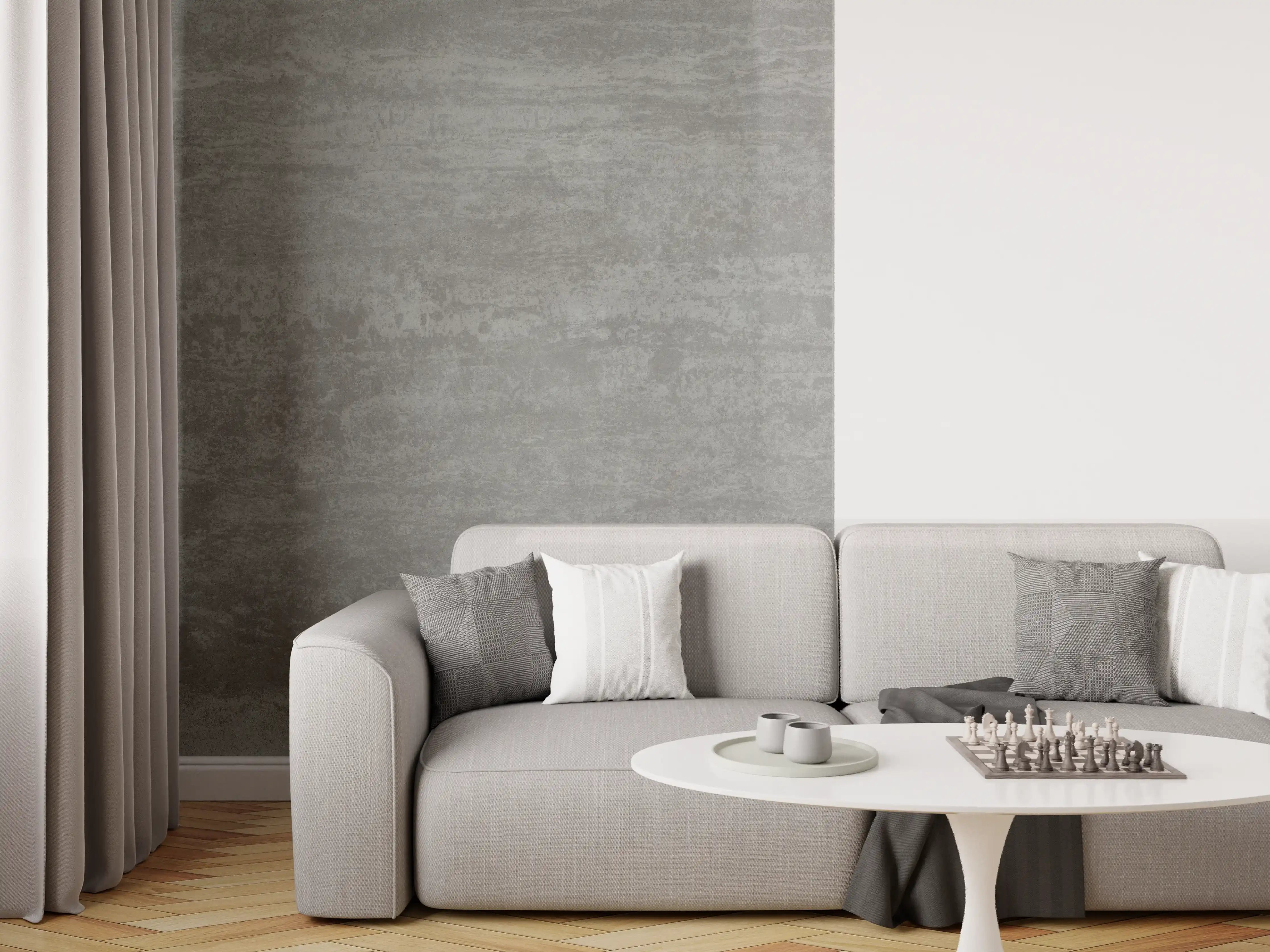 Wandverkleidung Wohnzimmer - Travertino Marmor Textur