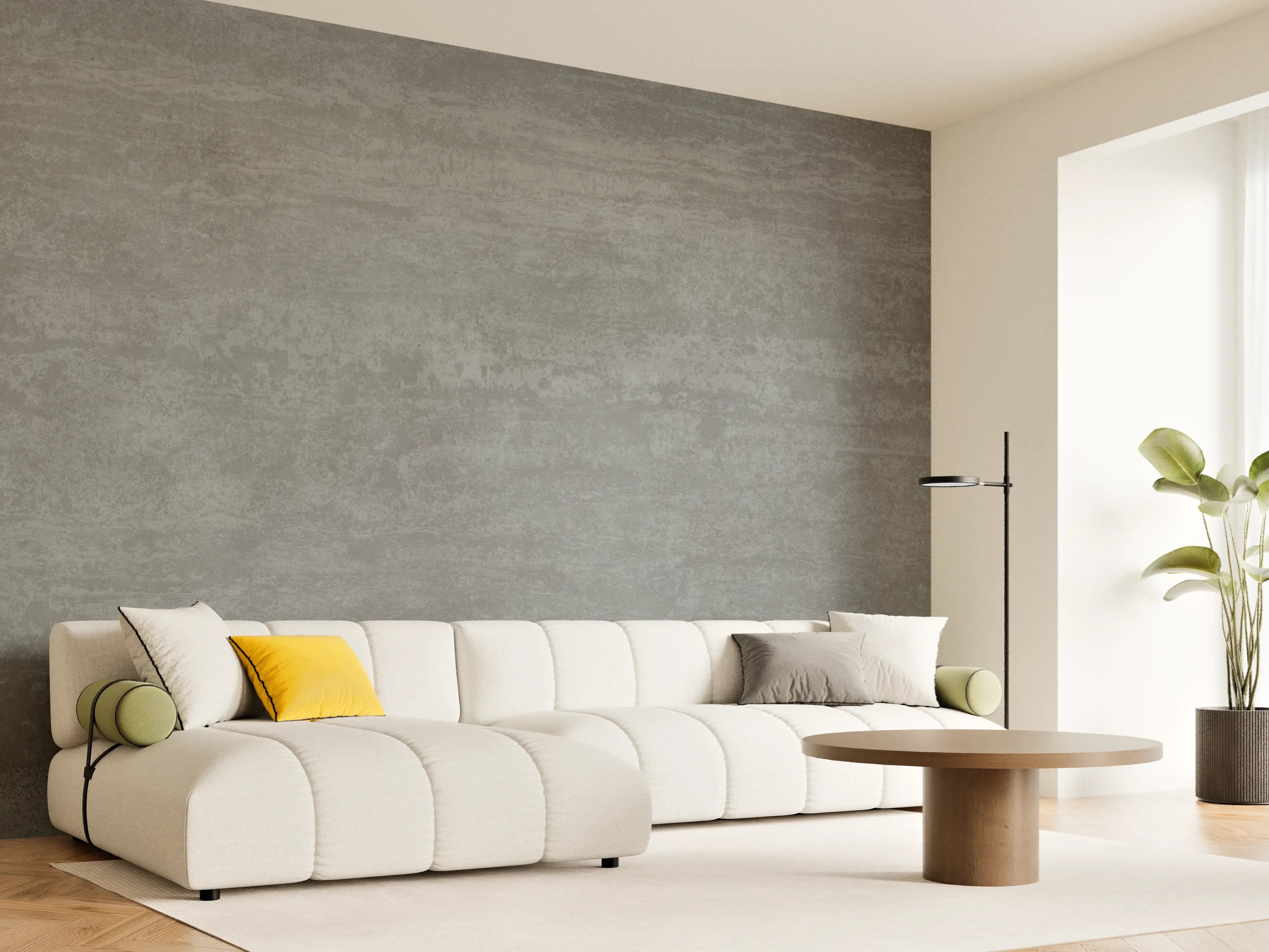 Wandverkleidung Wohnzimmer - Travertino Marmor Textur