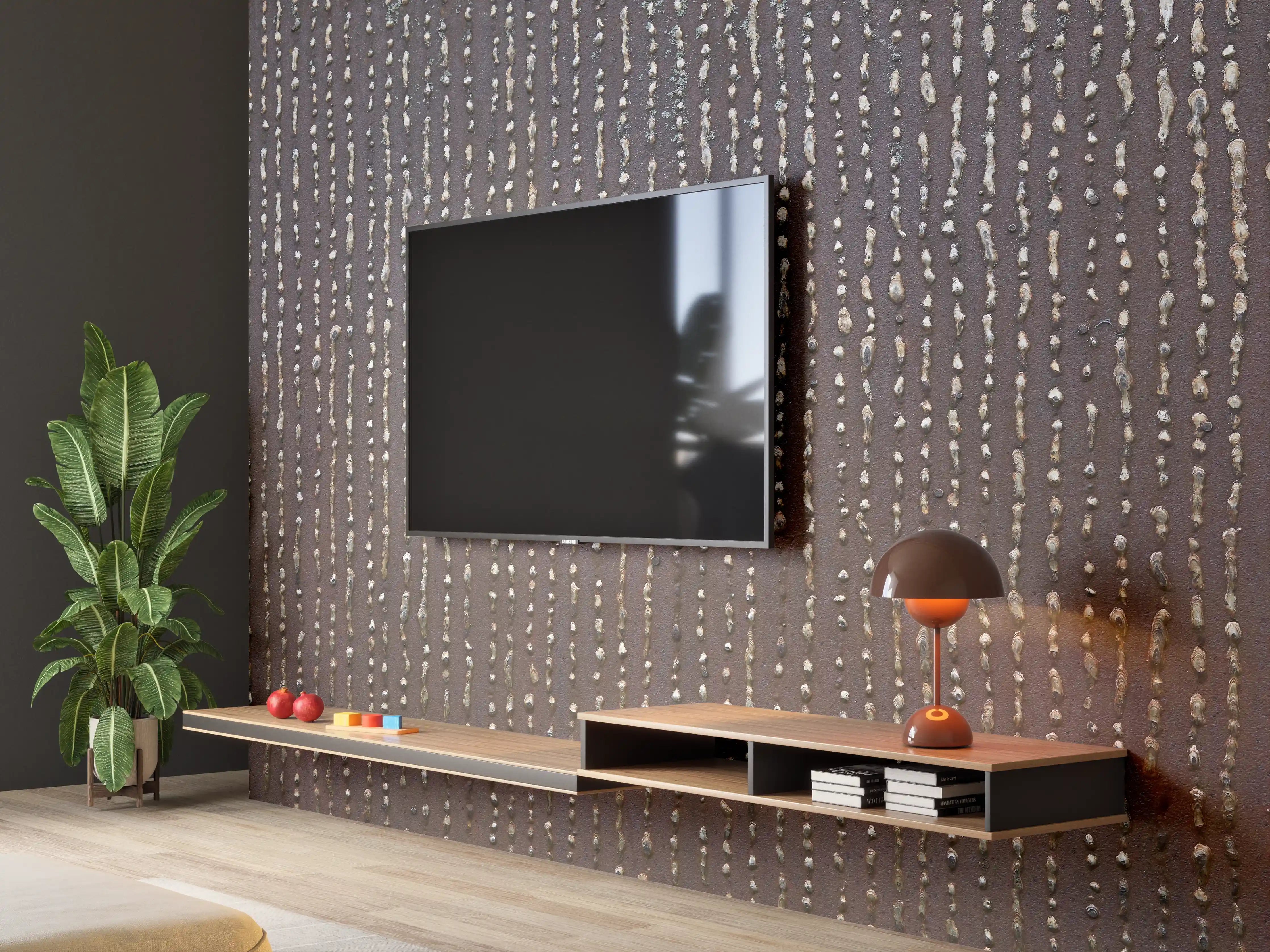 Wandverkleidung Wohnzimmer - Ungewöhnliche Tropfenstruktur