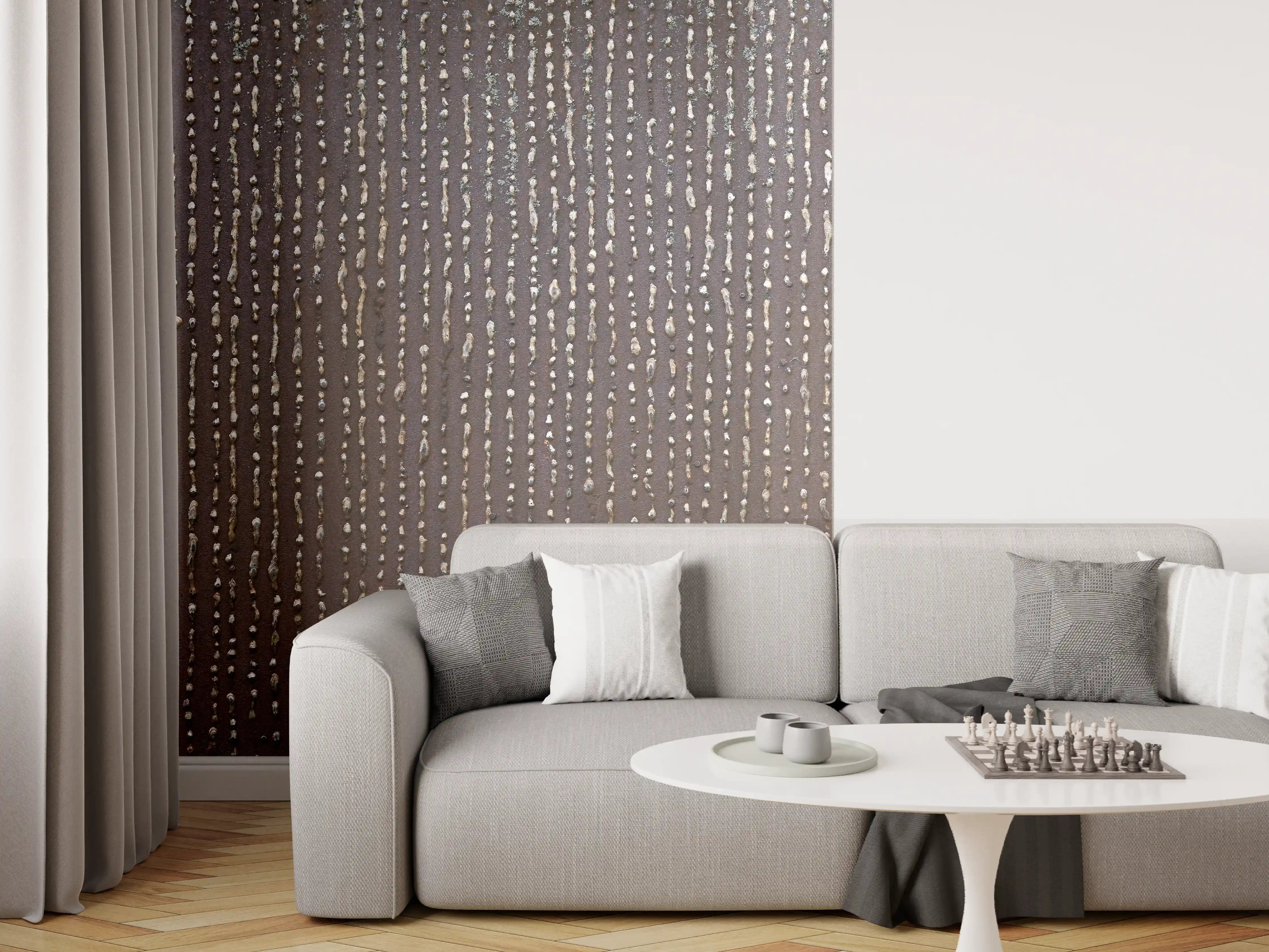 Wandverkleidung Wohnzimmer - Ungewöhnliche Tropfenstruktur