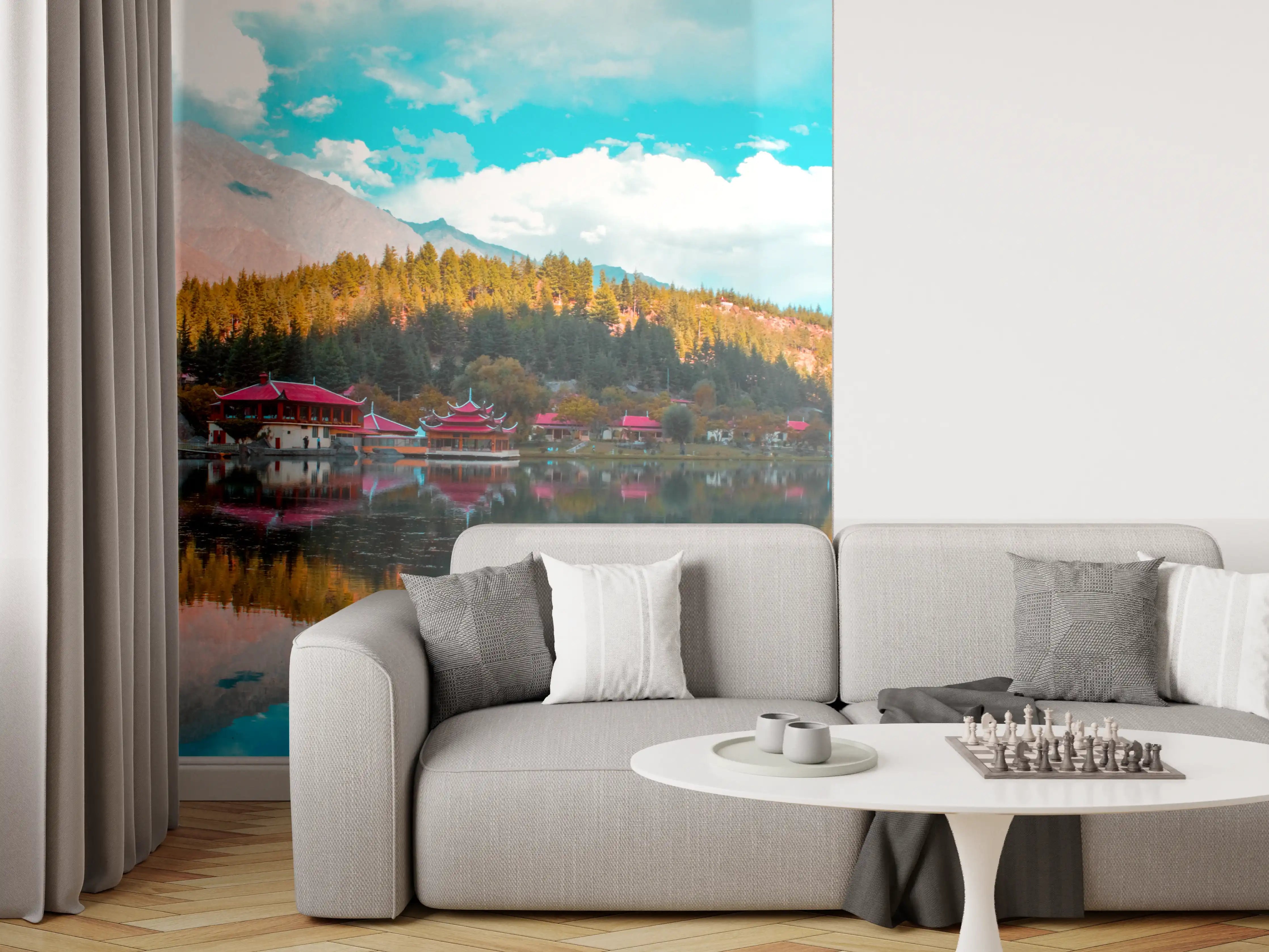Wandverkleidung Wohnzimmer - Unterer Kachura-See