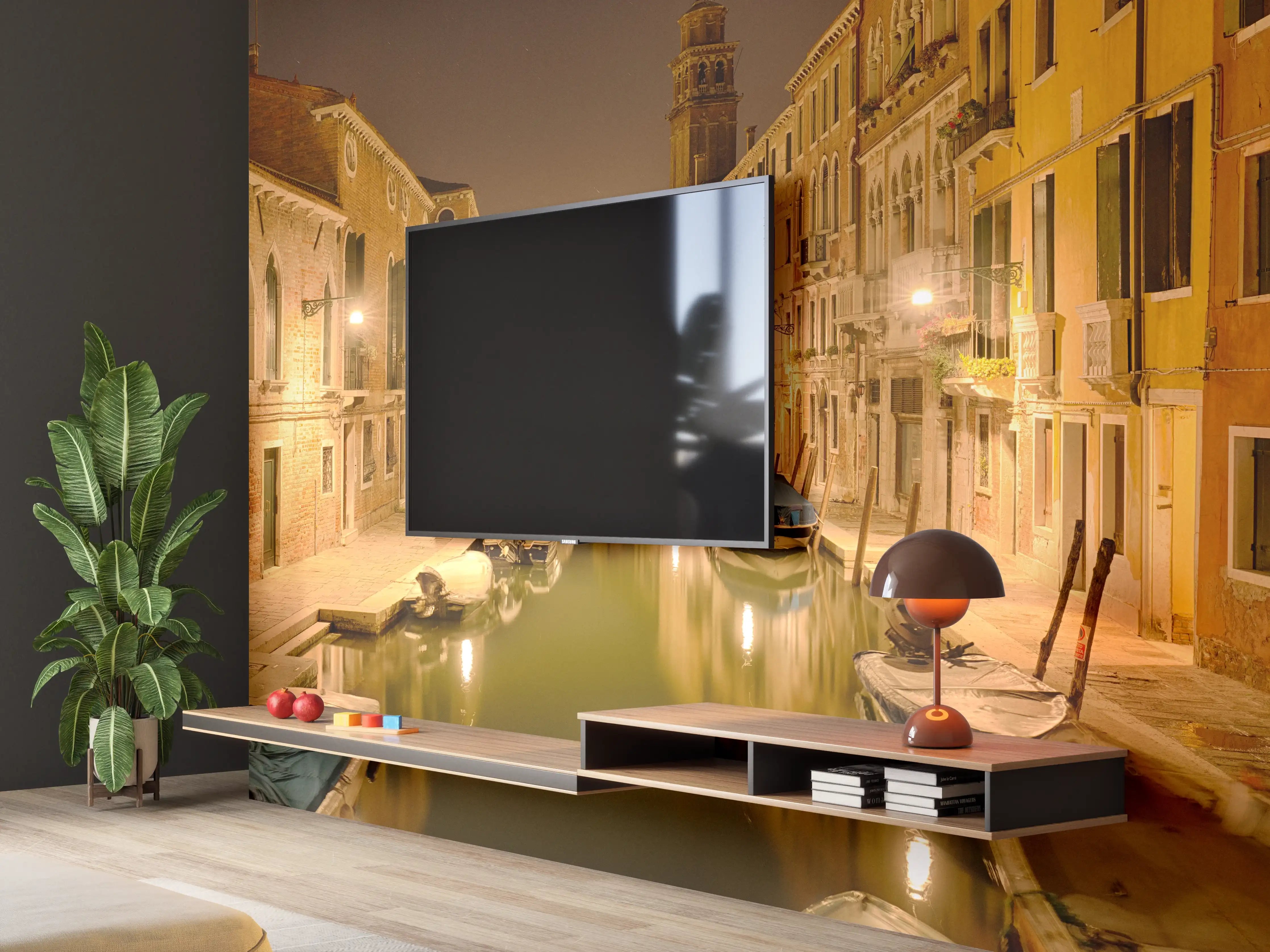 Wandverkleidung Wohnzimmer - Venedig - Venezia in Nacht 1