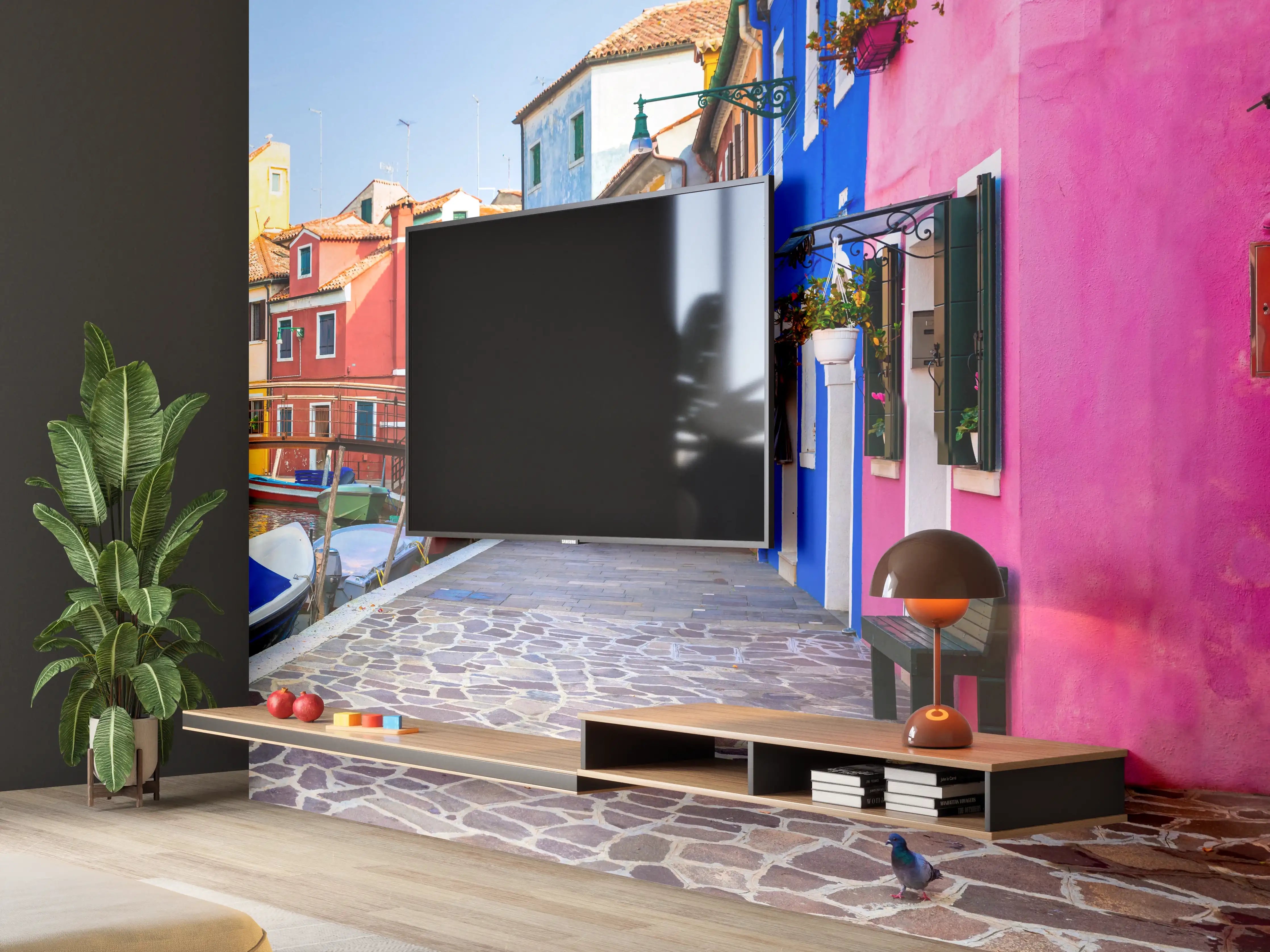 Wandverkleidung Wohnzimmer - Venedig - traditionelle Fischerstadt
