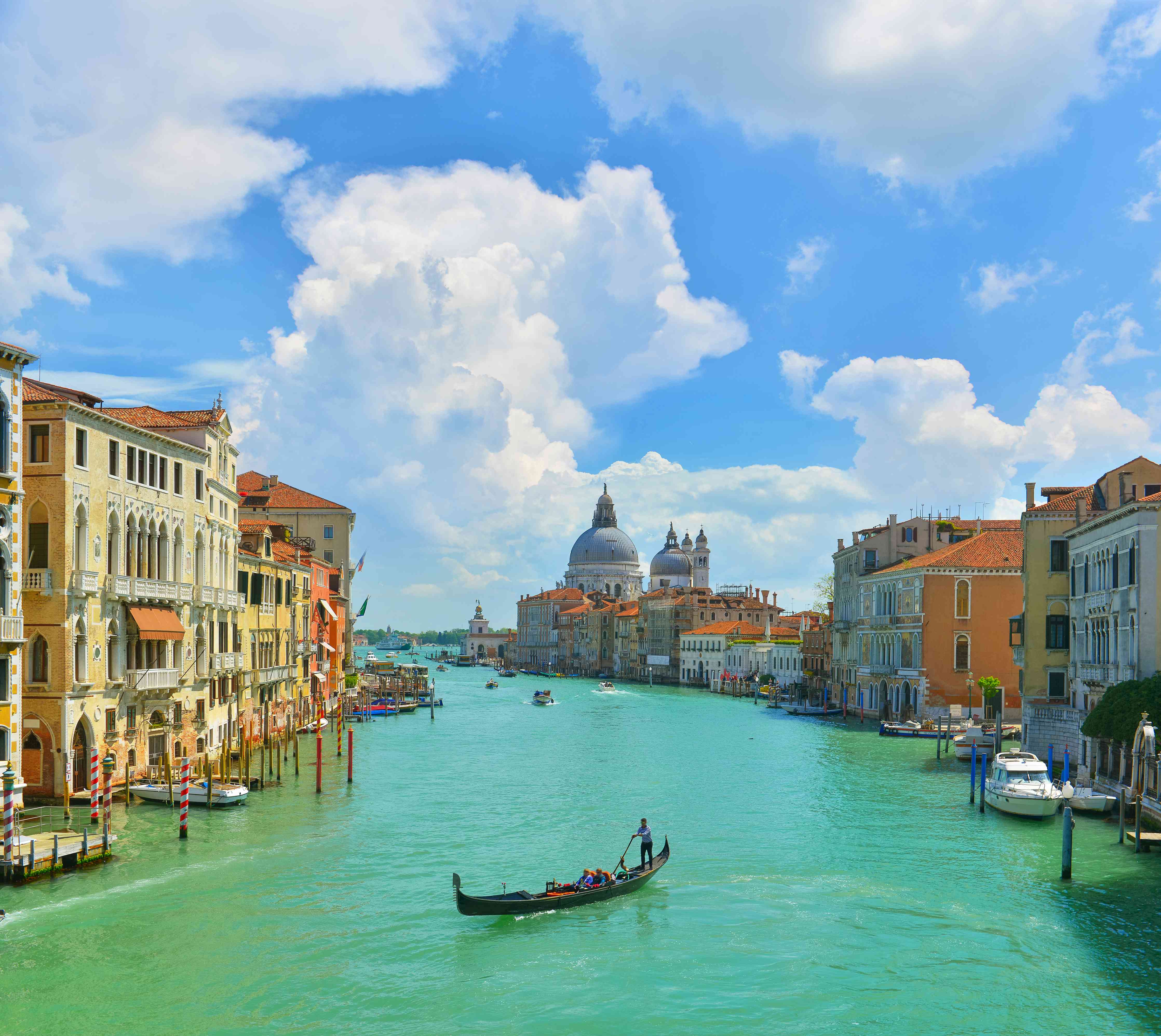 Wandverkleidung Wohnzimmer-Venedig Kanäle Sonnenlicht