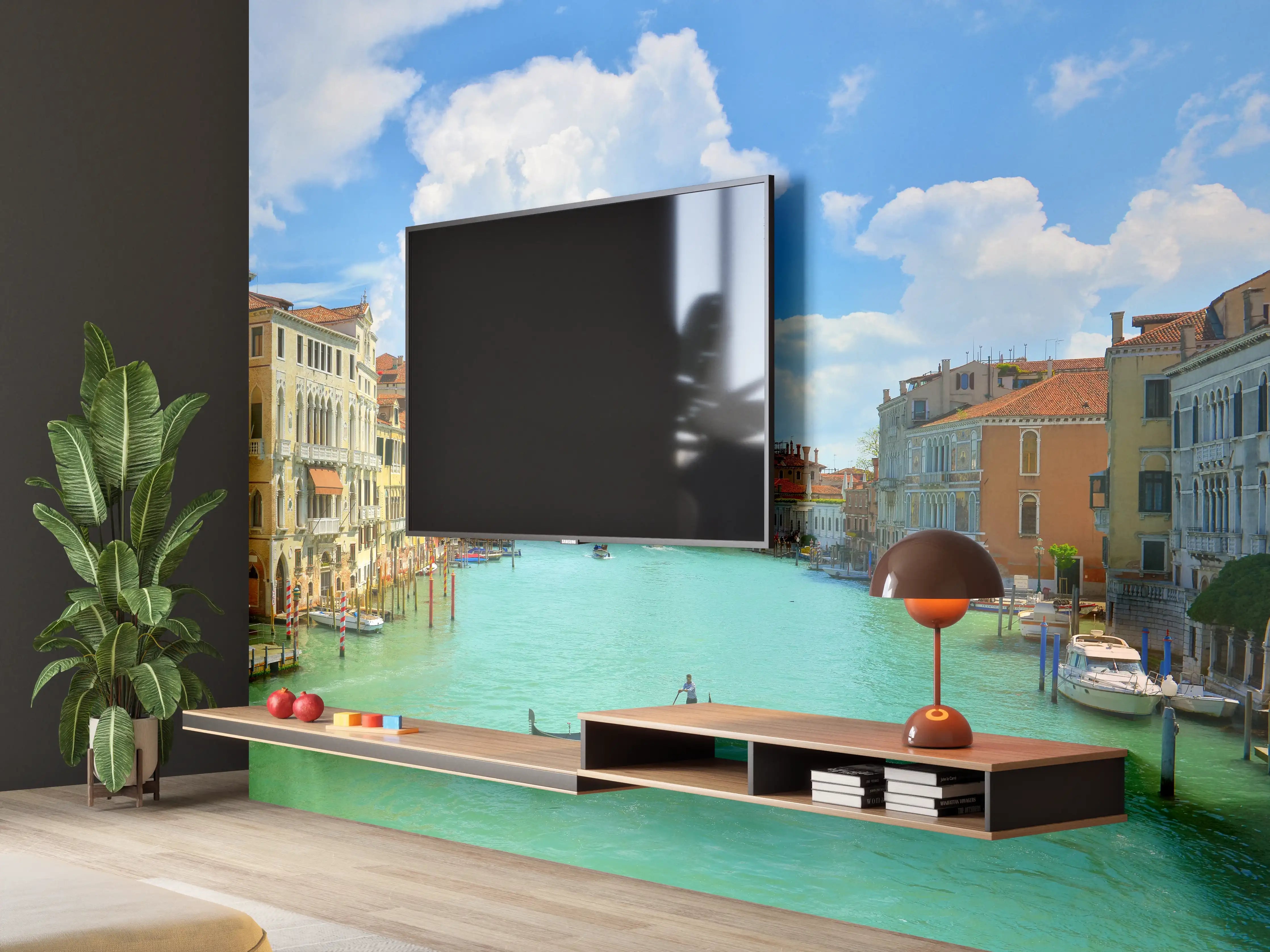 Wandverkleidung Wohnzimmer - Venedig Kanäle Sonnenlicht