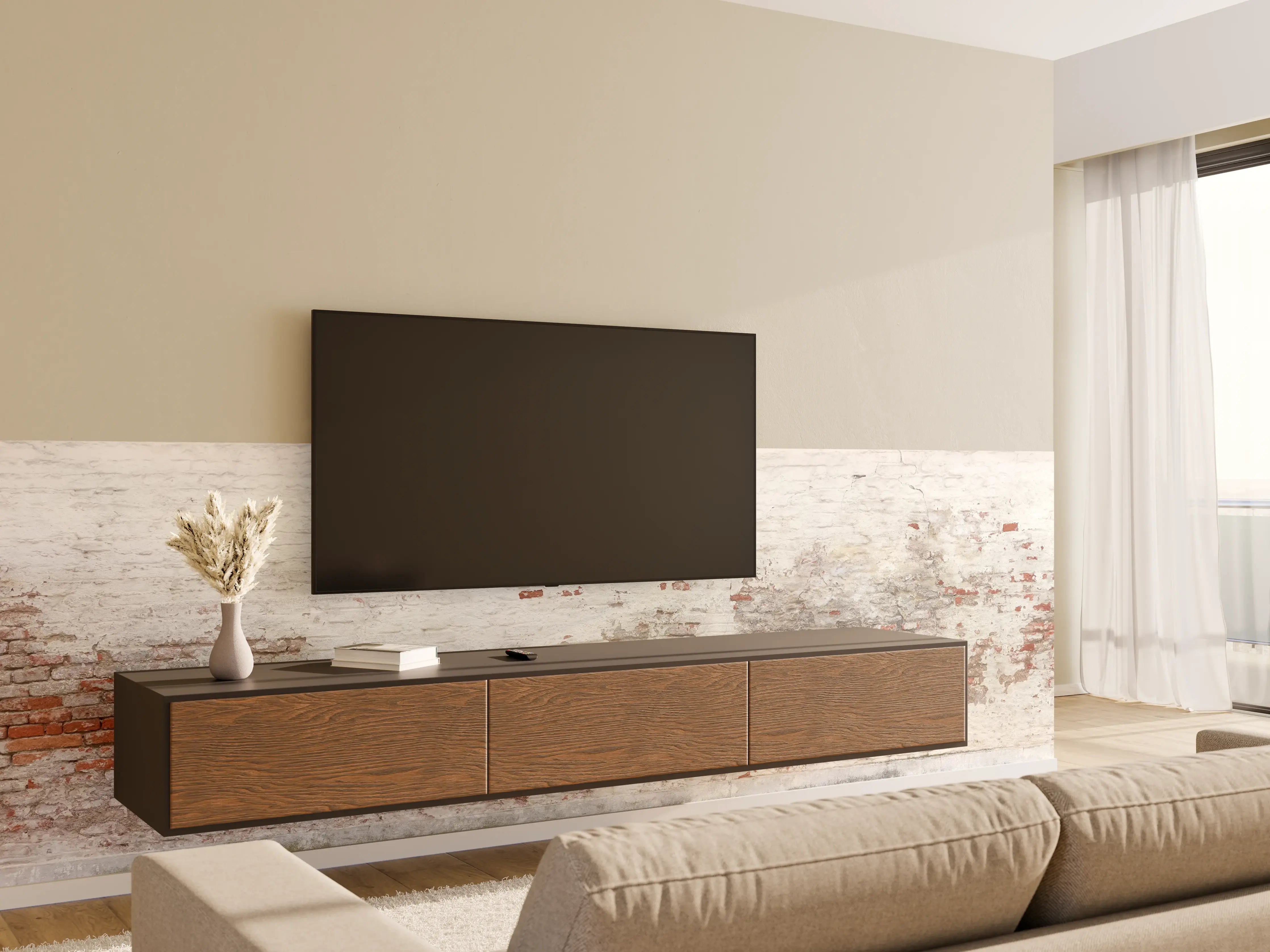 Wandverkleidung Wohnzimmer - Veraltete Hauswand