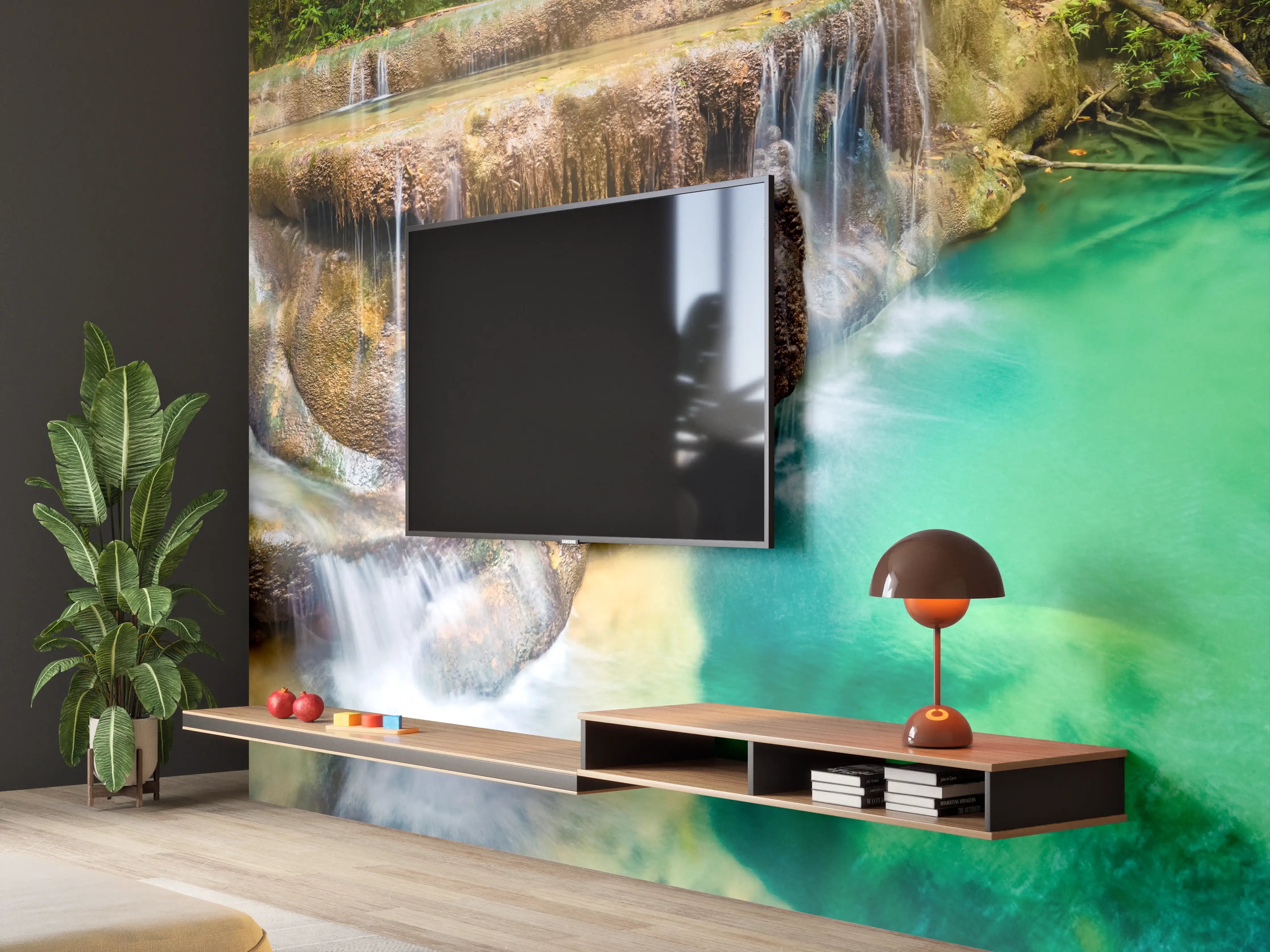 Wandverkleidung Wohnzimmer - Verborgene Oase im Regenwald