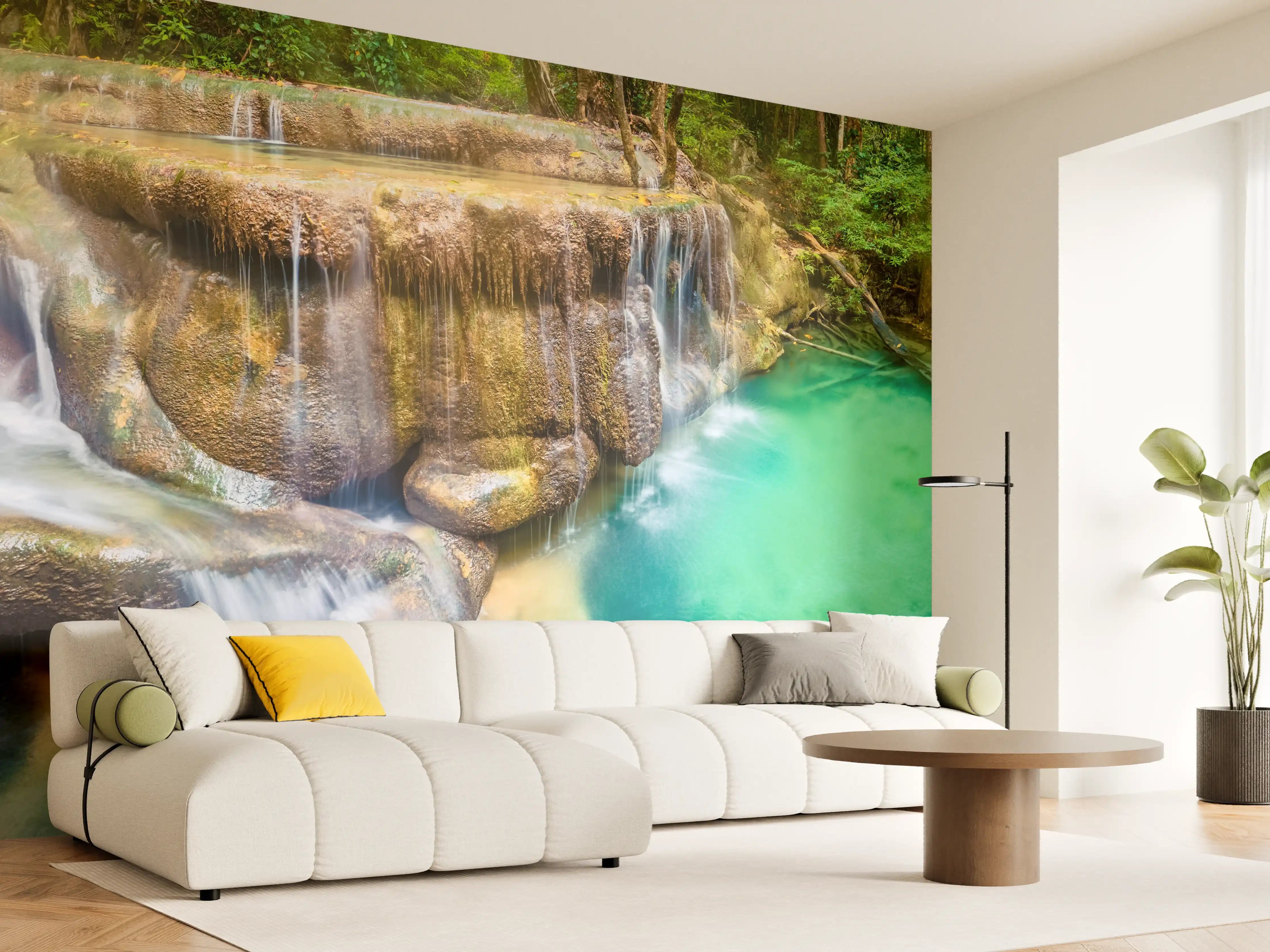 Wandverkleidung Wohnzimmer - Verborgene Oase im Regenwald