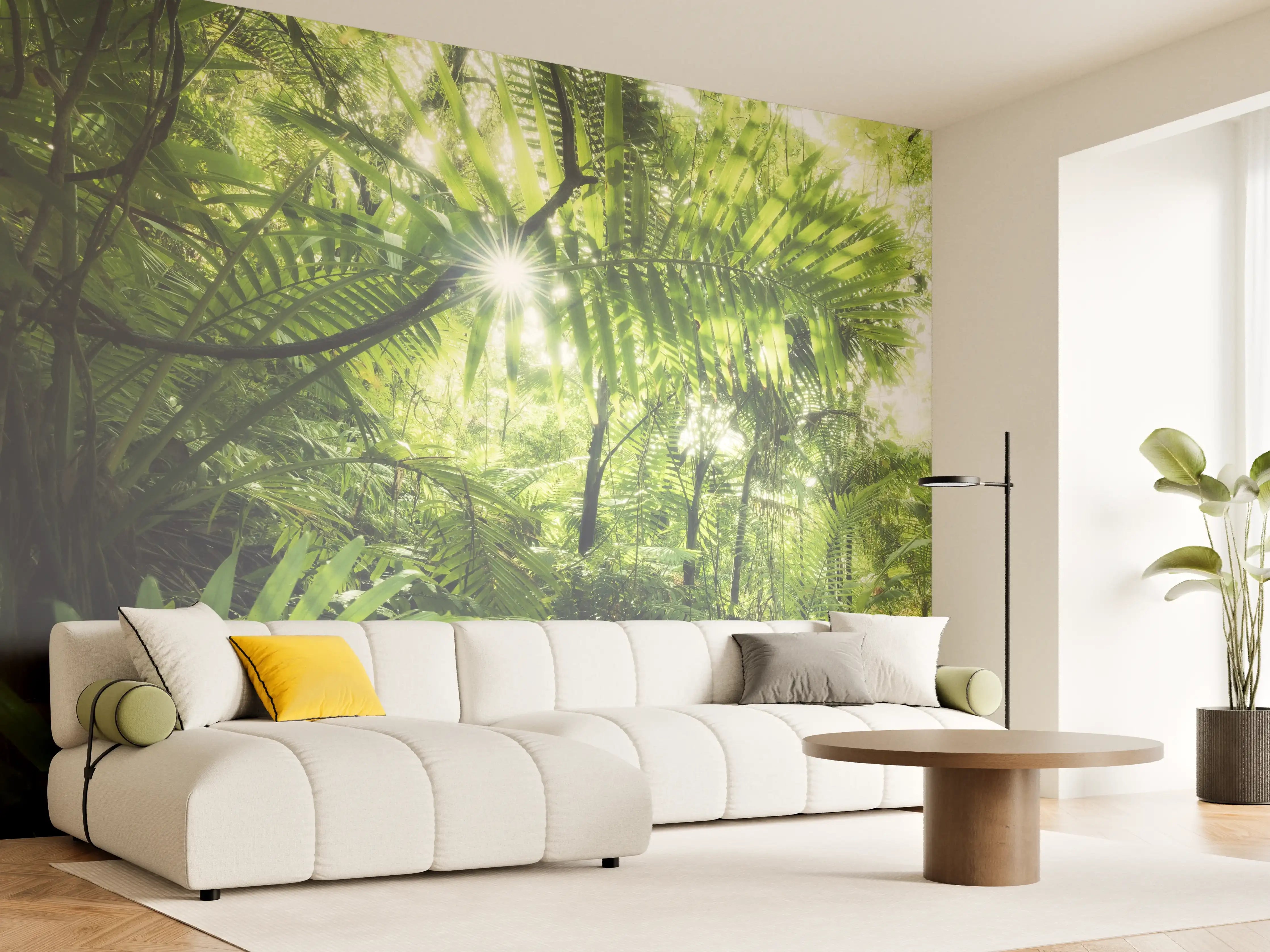 Wandverkleidung Wohnzimmer - Verborgene Schatten im Sonnenstrahl