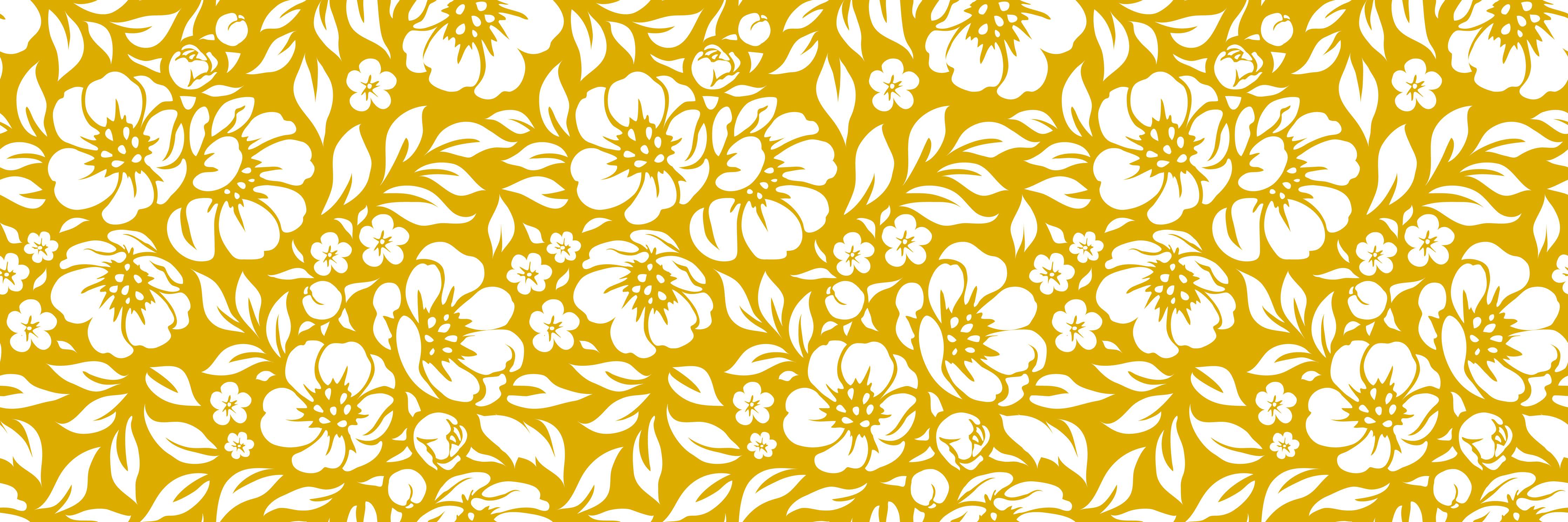 Wandverkleidung Wohnzimmer-Verführerisches Blumendesign in Gold und Weiß